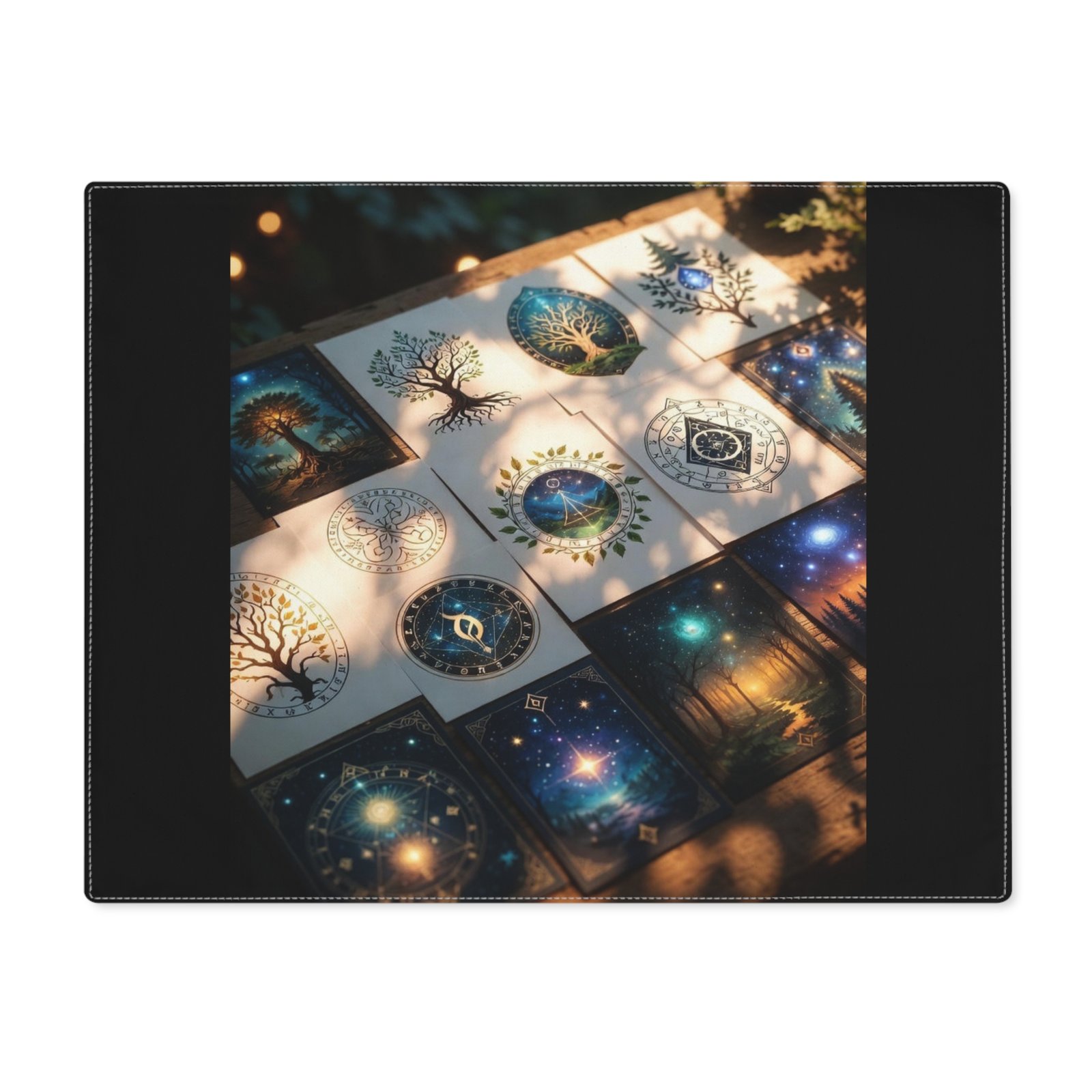 Mystic Night Tarot Placemat — Celestial Tree of Life Design