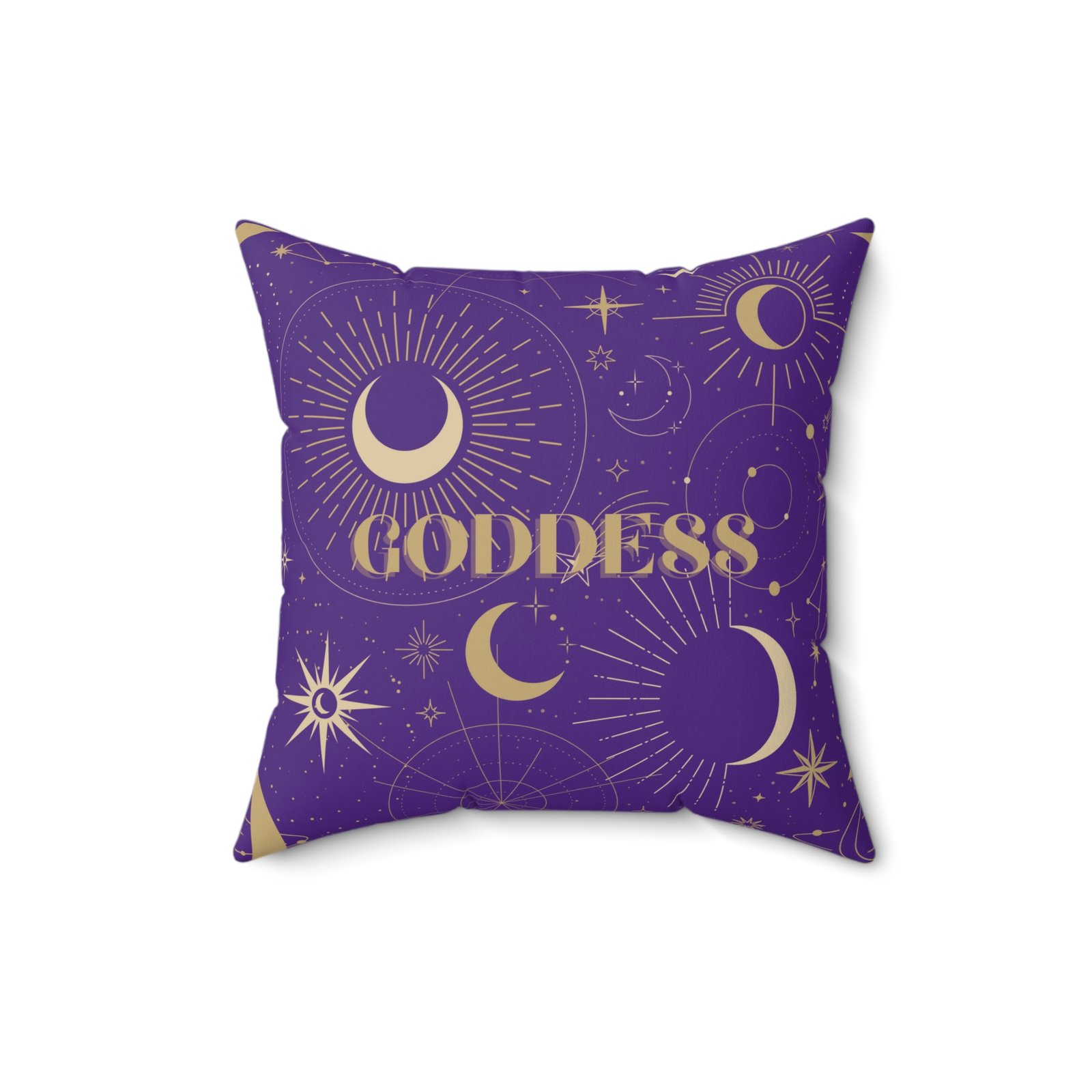 GODDESS in Dark Purple Spun Polyester Square Pillow - Image 5