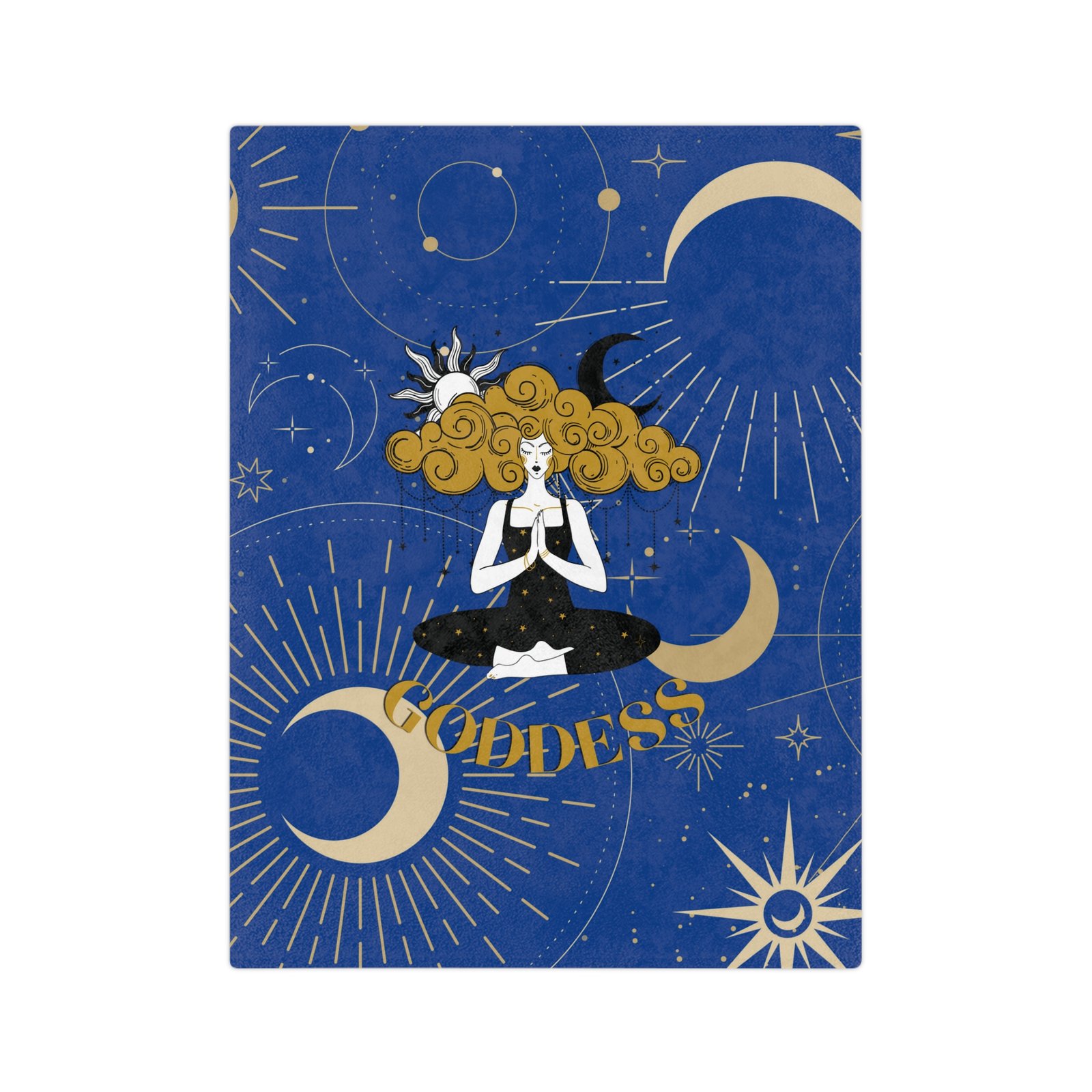 GODDESS Dark Blue Velveteen Minky Blanket - Image 9