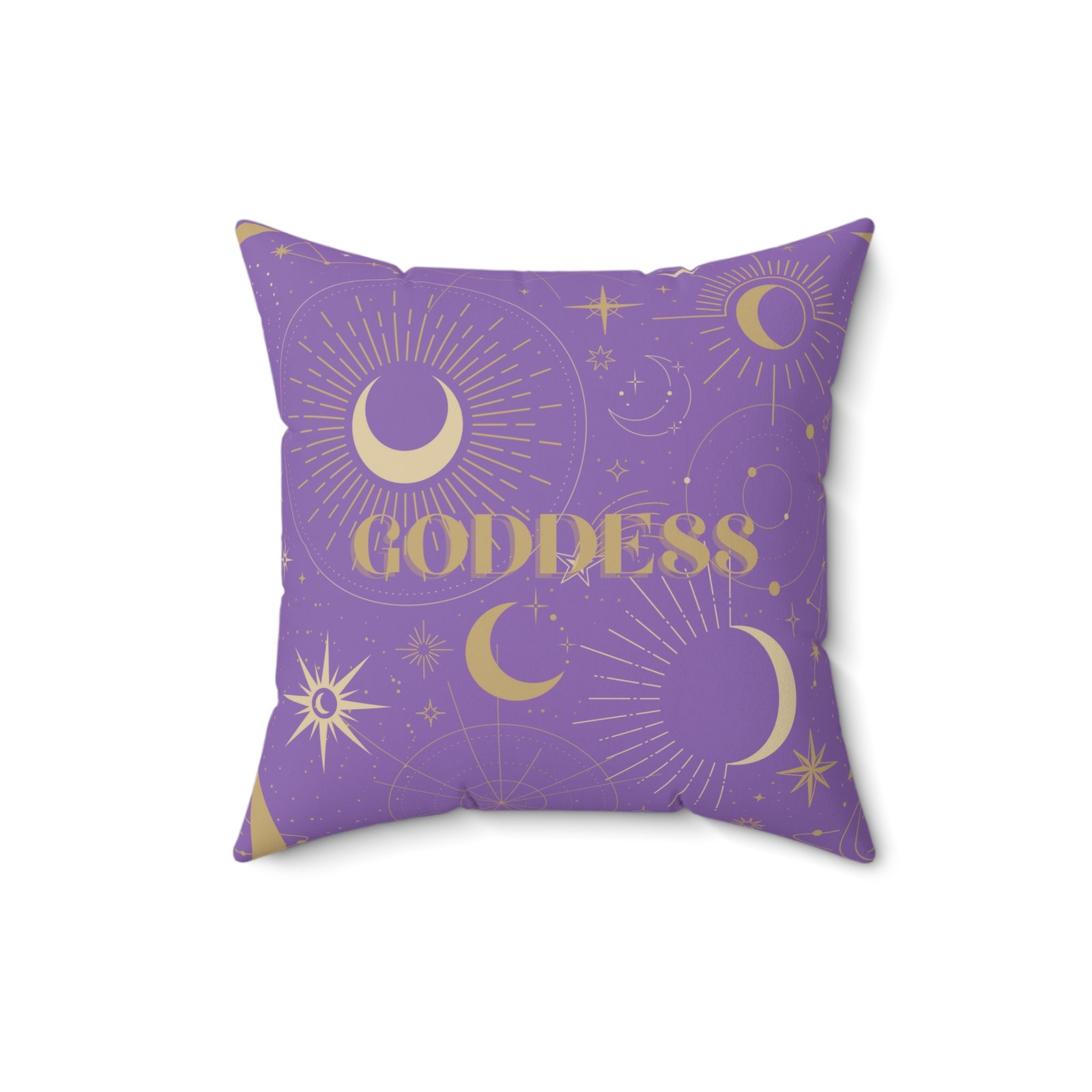 GODDESS in Light Purple Lavender Spun Polyester Square Pillow - Image 5