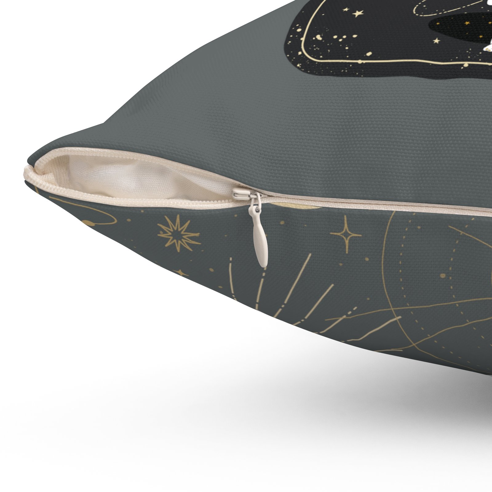 SUN GODDESS Tarot Card Dark Grey Spun Polyester Square Pillow - Image 9