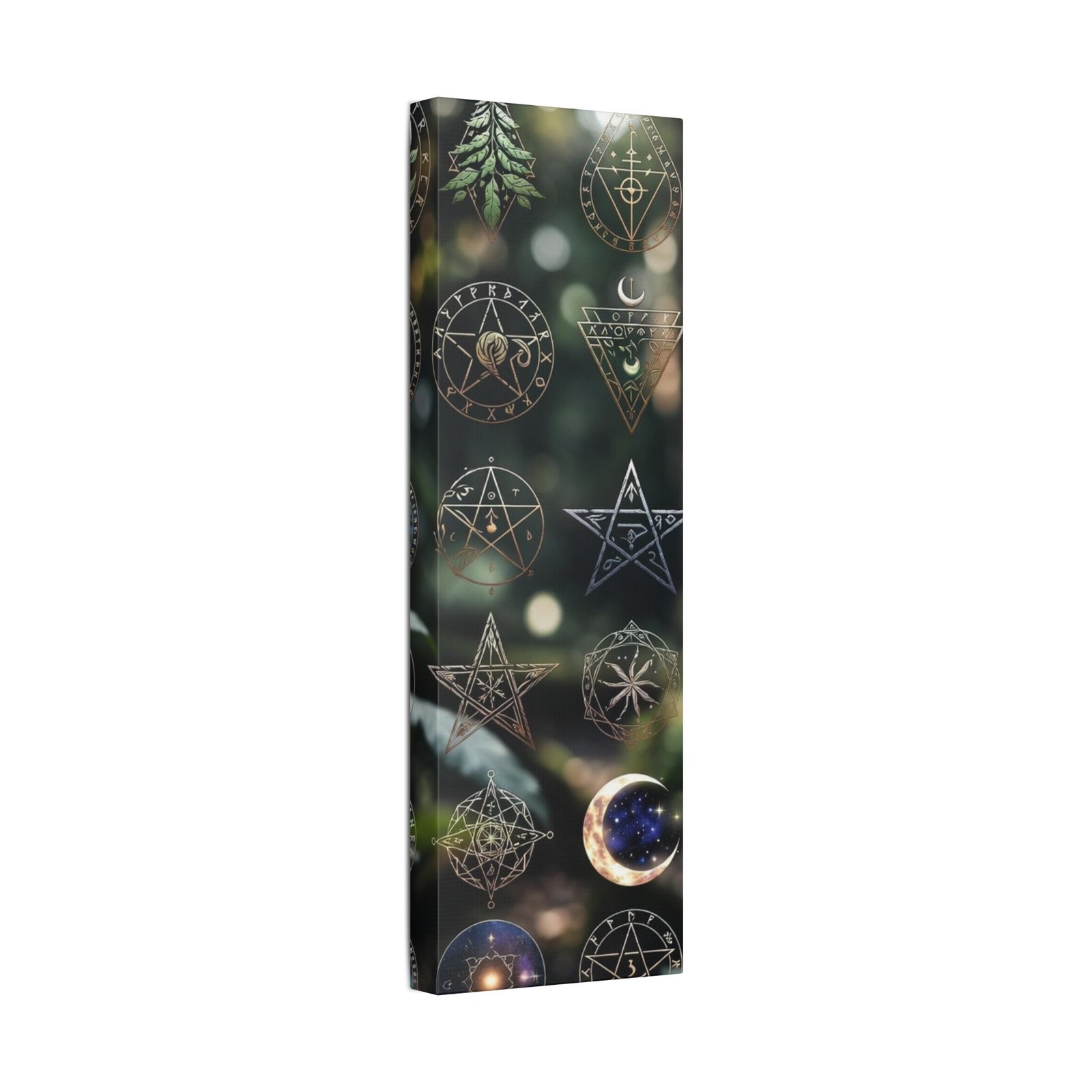 Celestial Moon & Sigils Stretched Canvas – Mystical Wall Art for Bedroom, Meditation, & Witchy Décor - Image 22