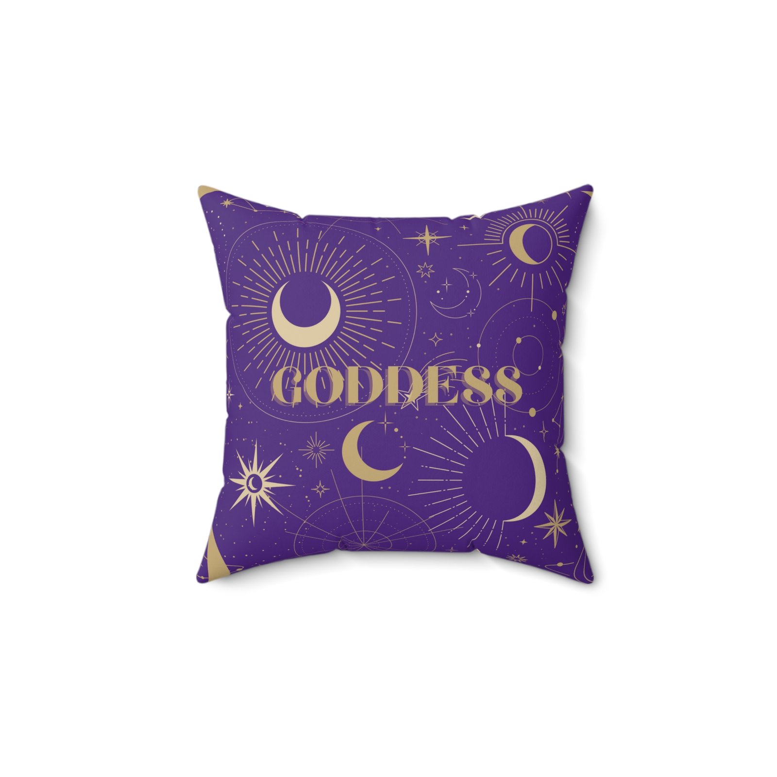 GODDESS in Dark Purple Spun Polyester Square Pillow - Image 2