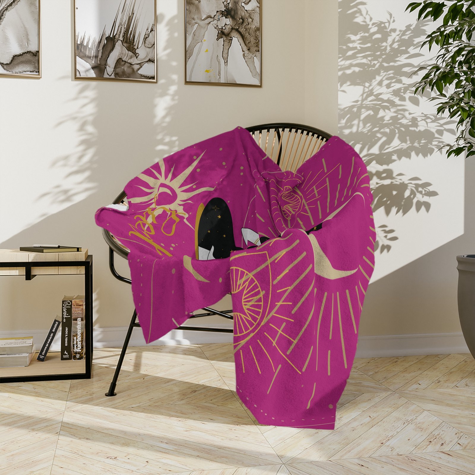 DH GODDESS Bright Pink Velveteen Minky Blanket - Image 8