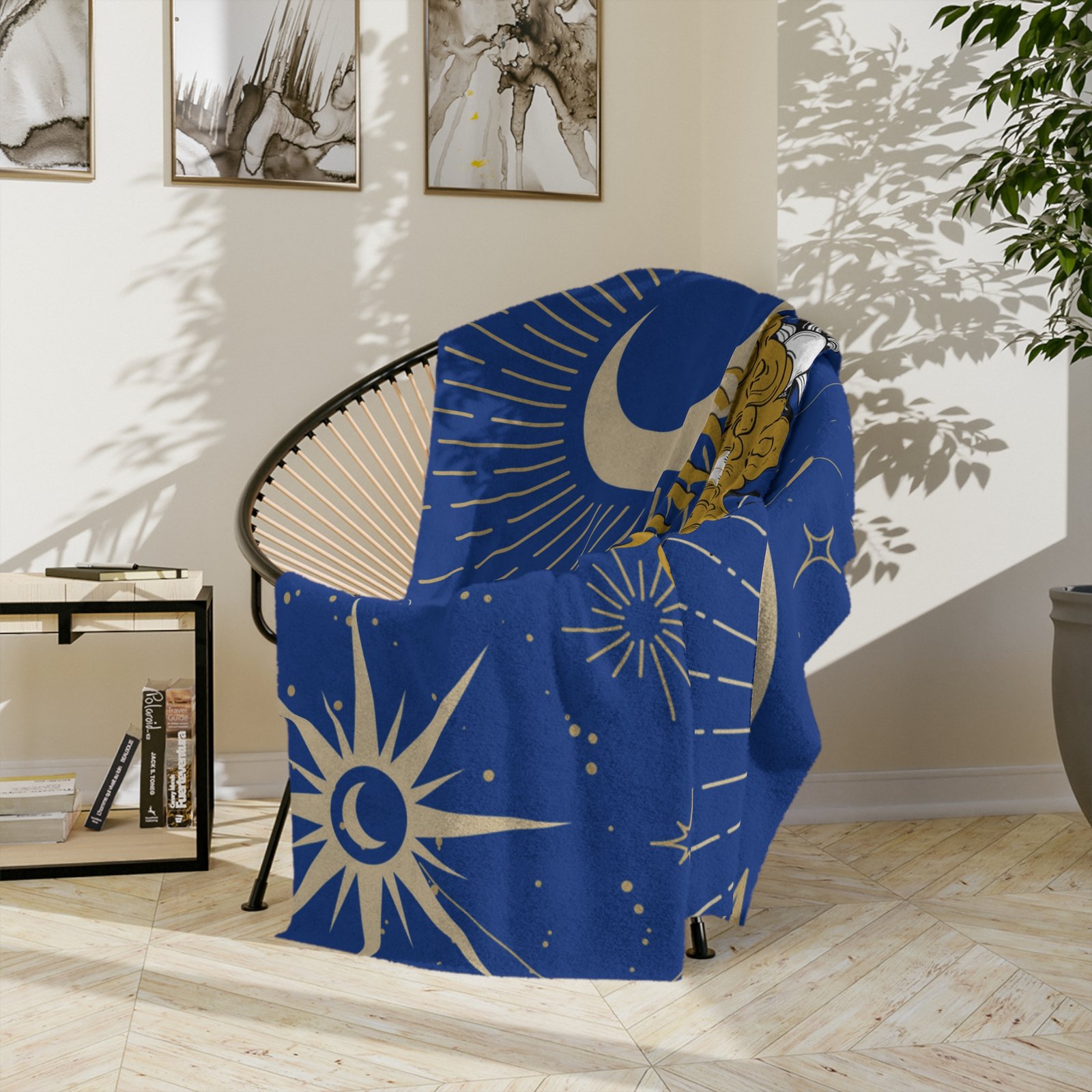 GODDESS Dark Blue Velveteen Minky Blanket - Image 12