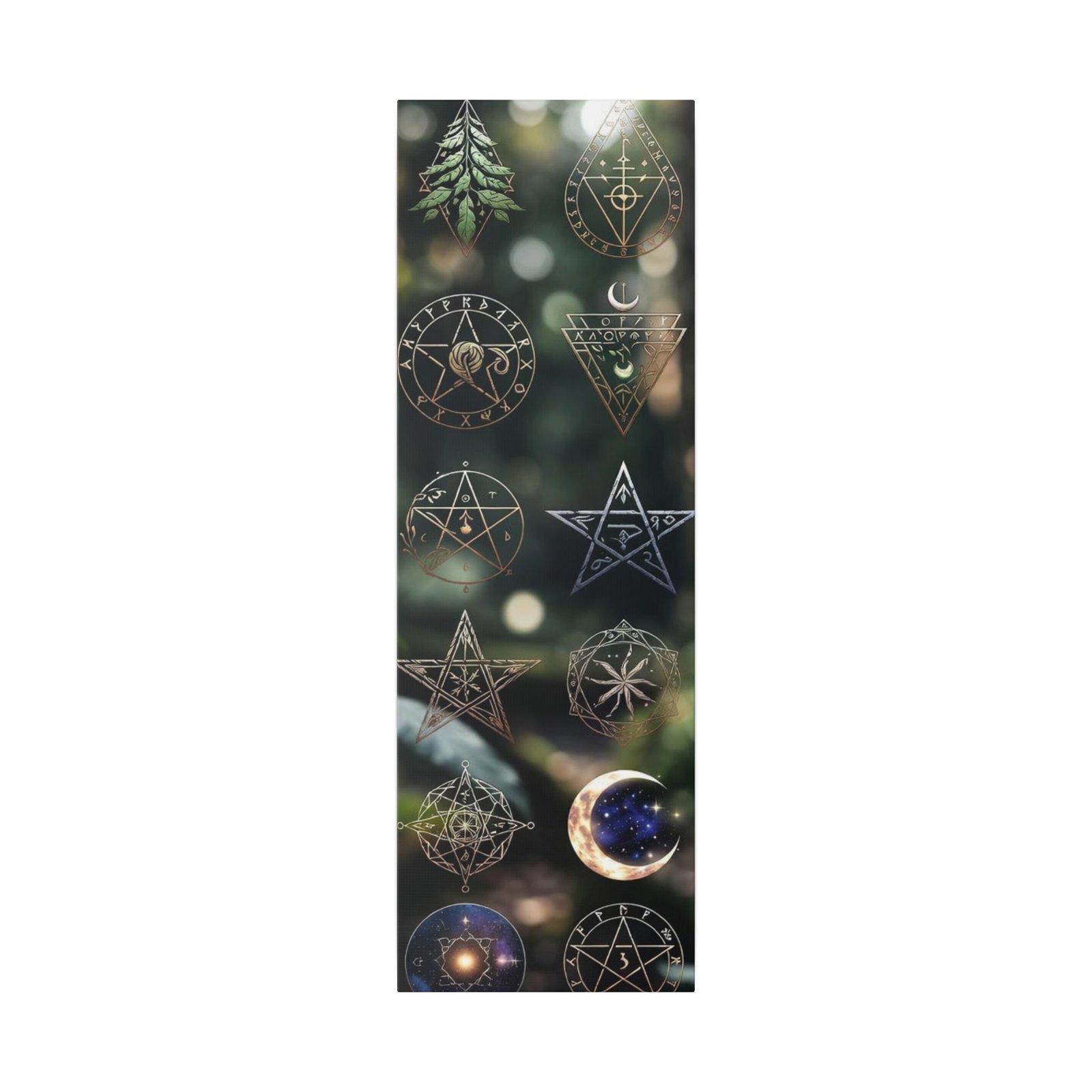 Celestial Moon & Sigils Stretched Canvas – Mystical Wall Art for Bedroom, Meditation, & Witchy Décor - Image 38
