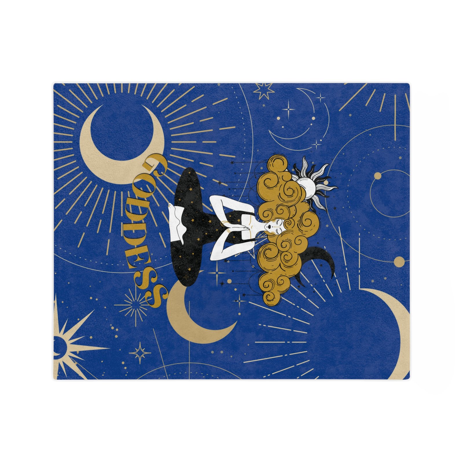 GODDESS Dark Blue Velveteen Minky Blanket - Image 6