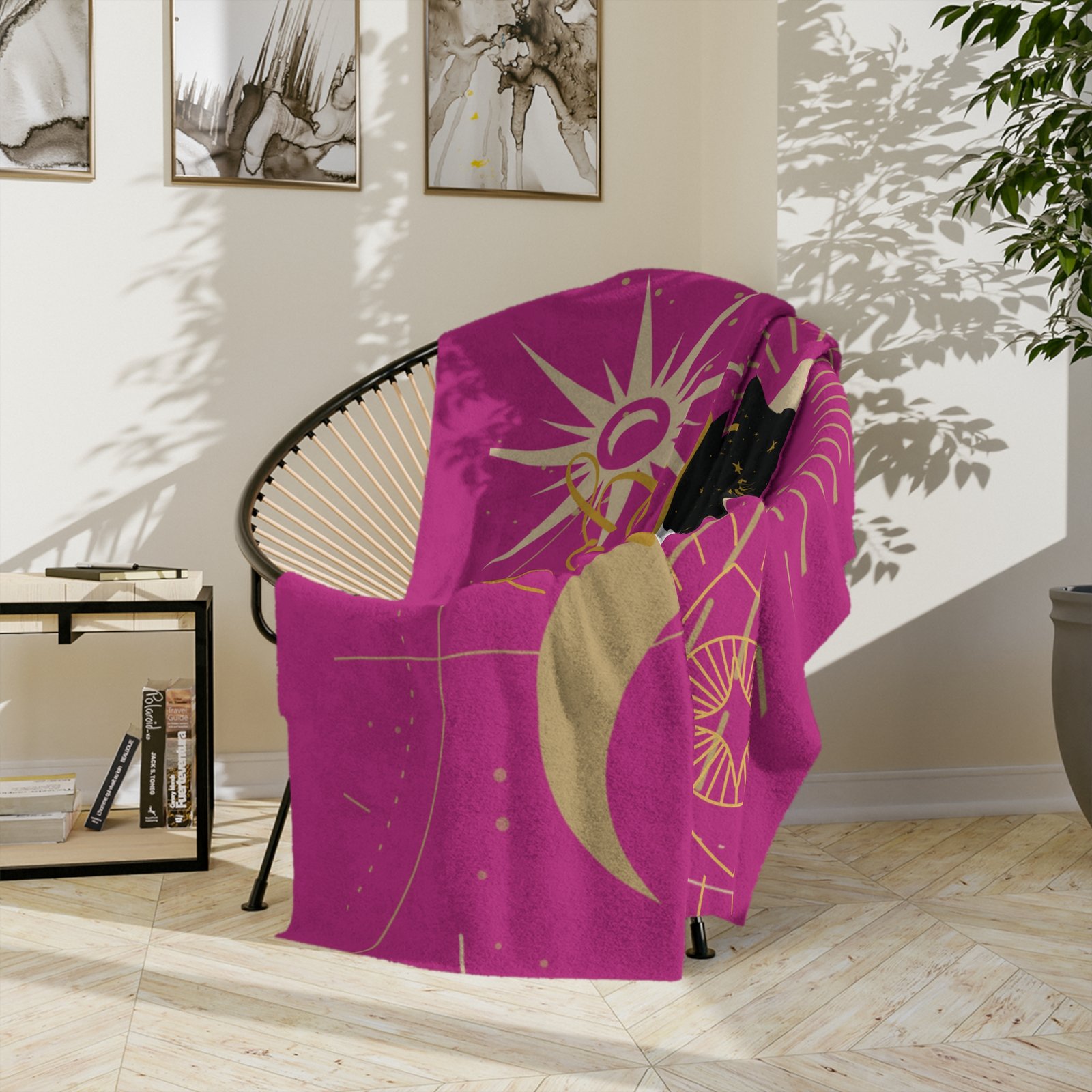 DH GODDESS Bright Pink Velveteen Minky Blanket - Image 12