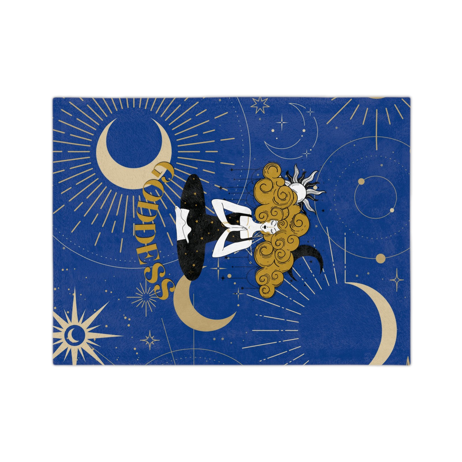 GODDESS Dark Blue Velveteen Minky Blanket - Image 2