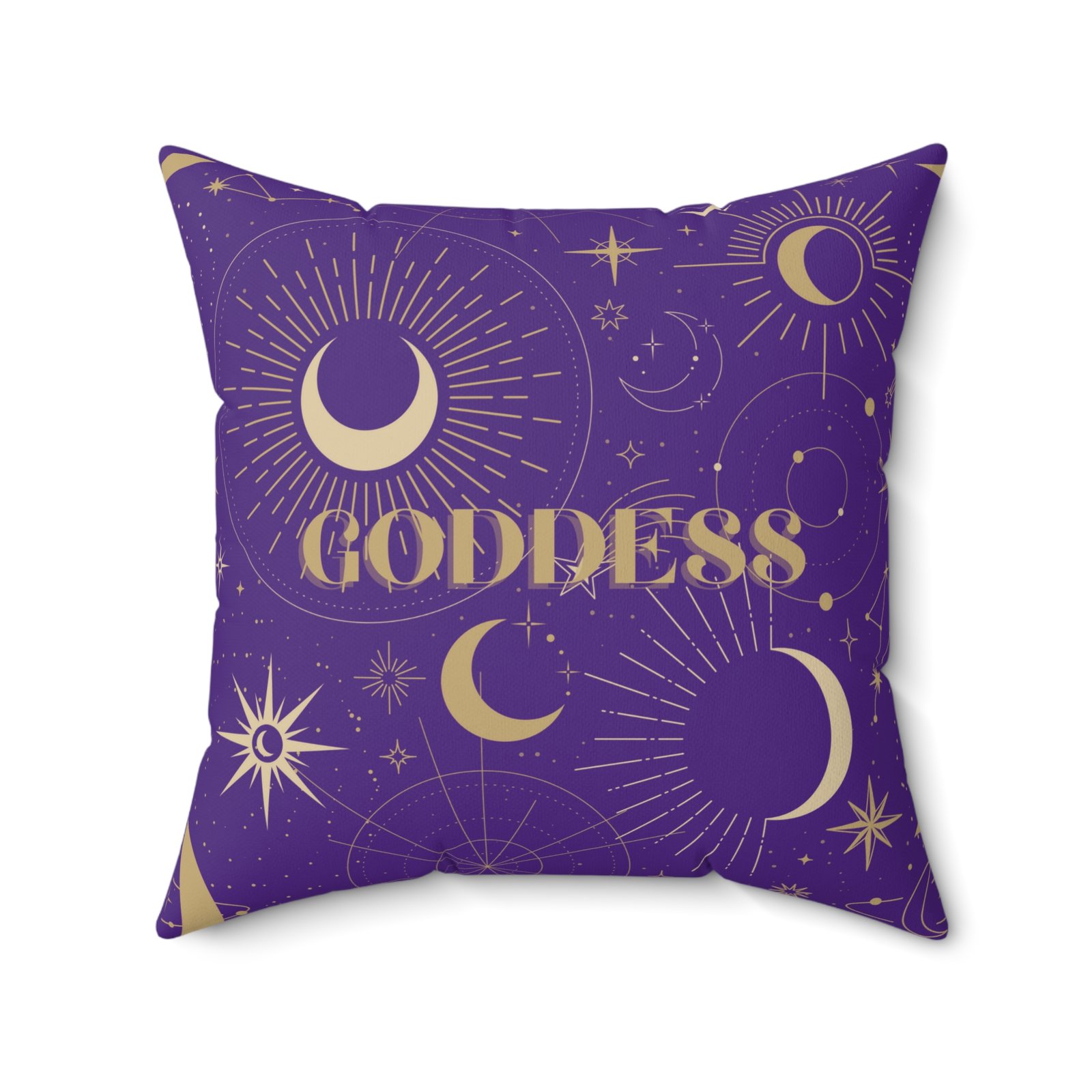 GODDESS in Dark Purple Spun Polyester Square Pillow - Image 11