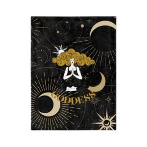 GODDESS Black Velveteen Minky Blanket