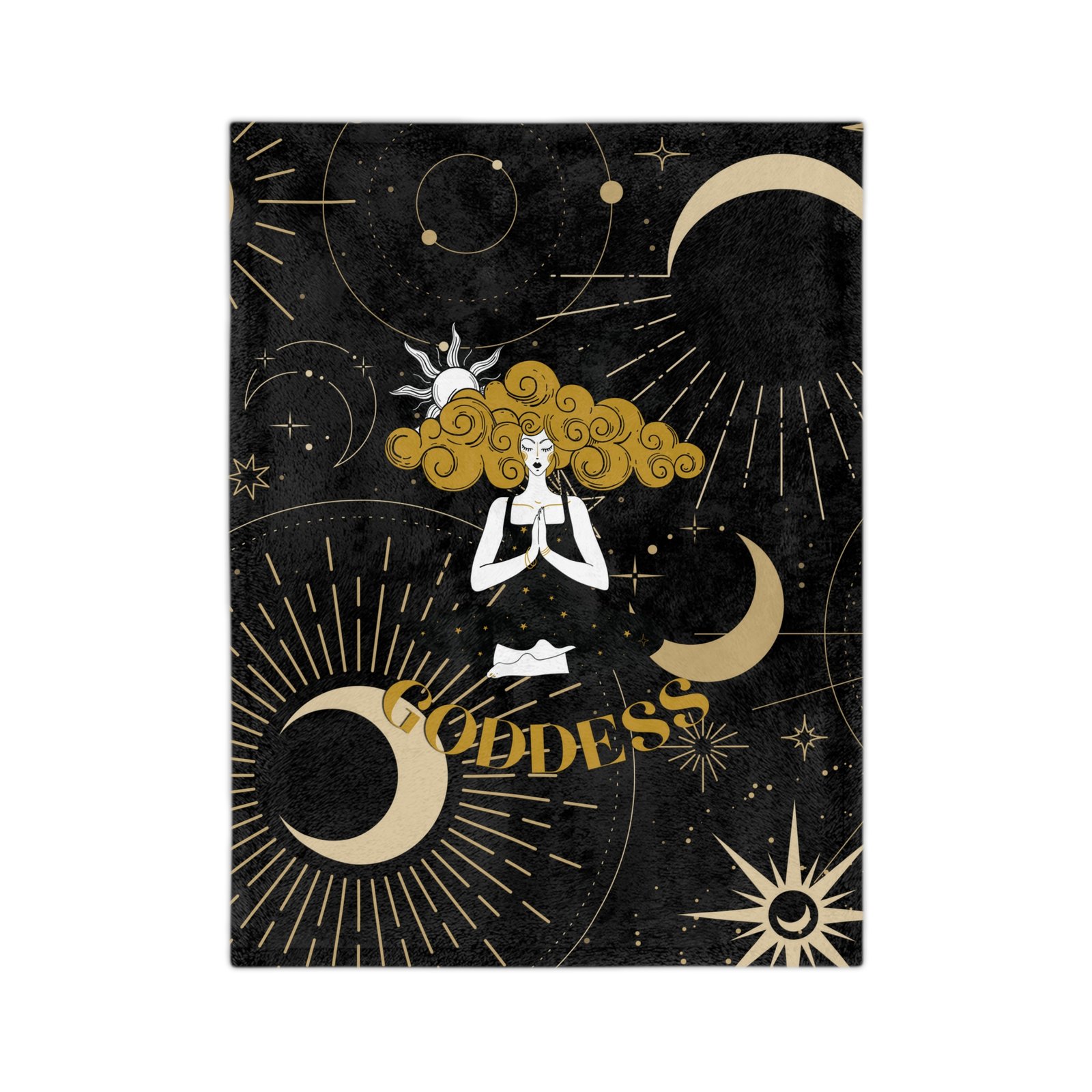 GODDESS Black Velveteen Minky Blanket
