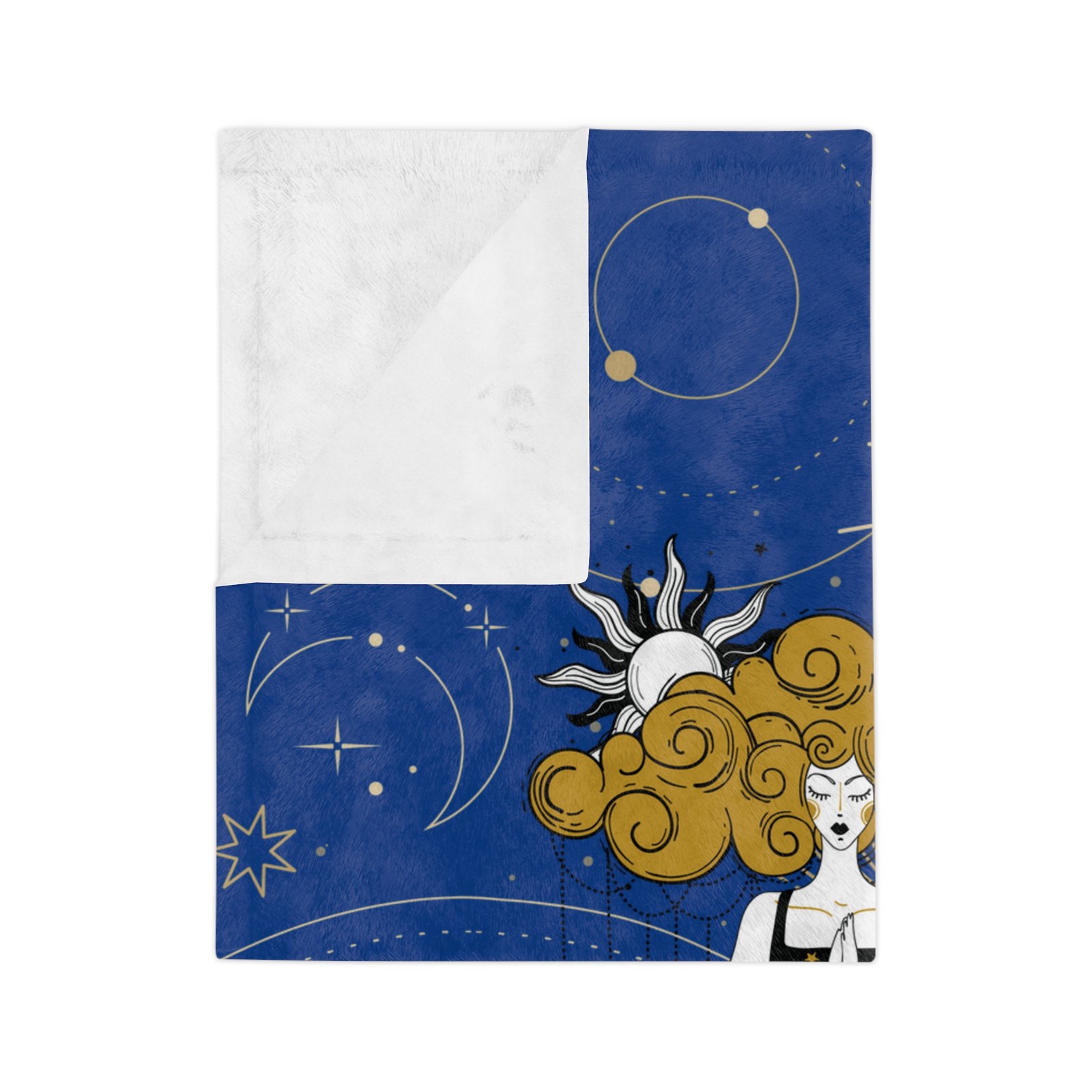 GODDESS Dark Blue Velveteen Minky Blanket - Image 3