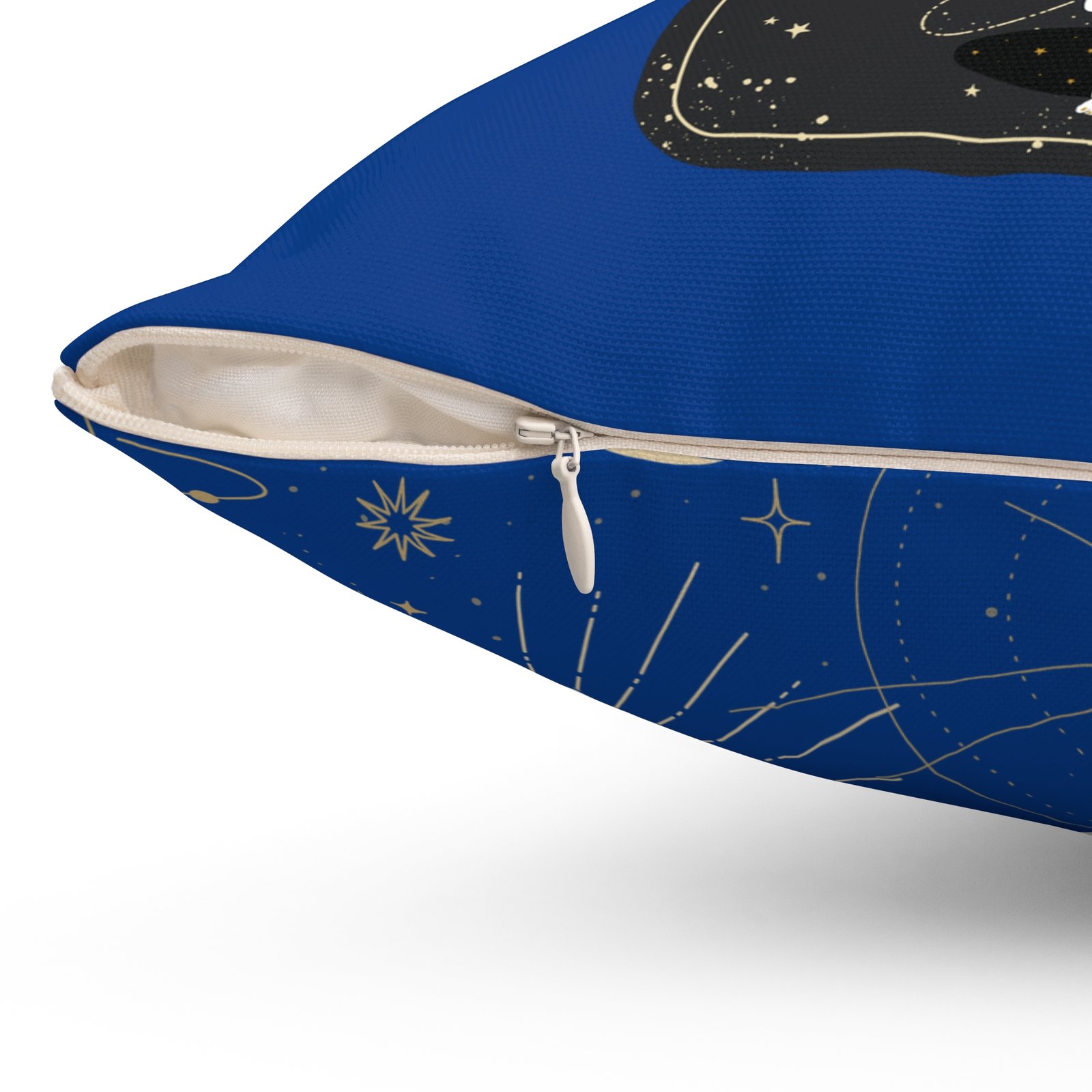 SUN GODDESS Tarot Card Dark Blue Spun Polyester Square Zippered Pillow - Image 12