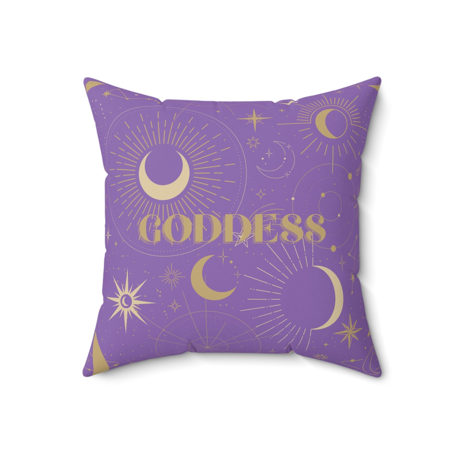 GODDESS in Light Purple Lavender Spun Polyester Square Pillow - Image 8