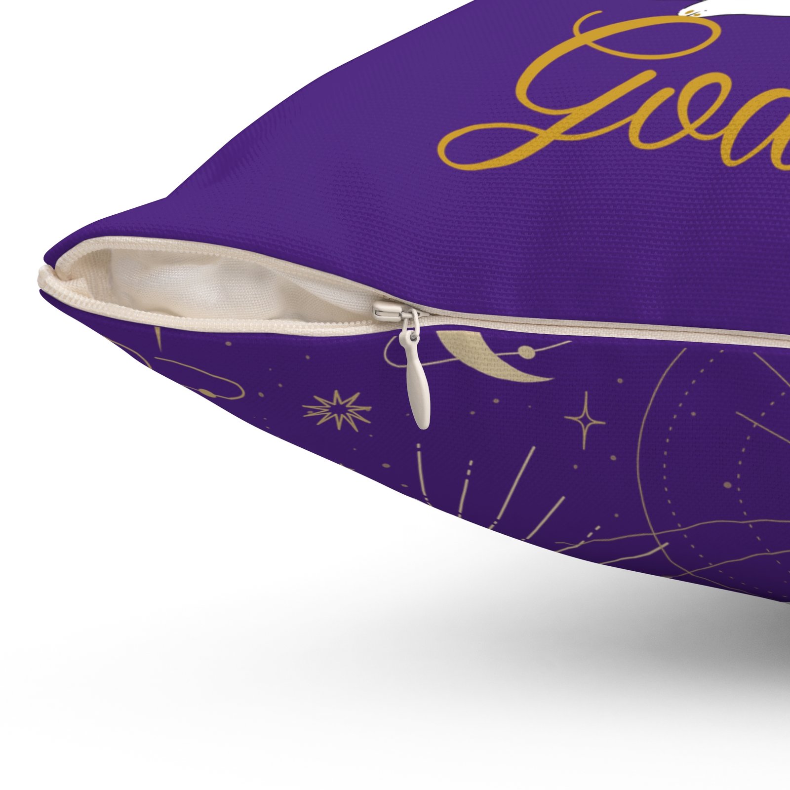 GODDESS in Dark Purple Spun Polyester Square Pillow - Image 12