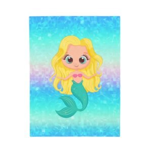 Yellow Mermaid Velveteen Plush Blanket