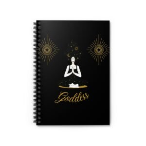 DH Goddess Black Spiral Notebook - Ruled Line