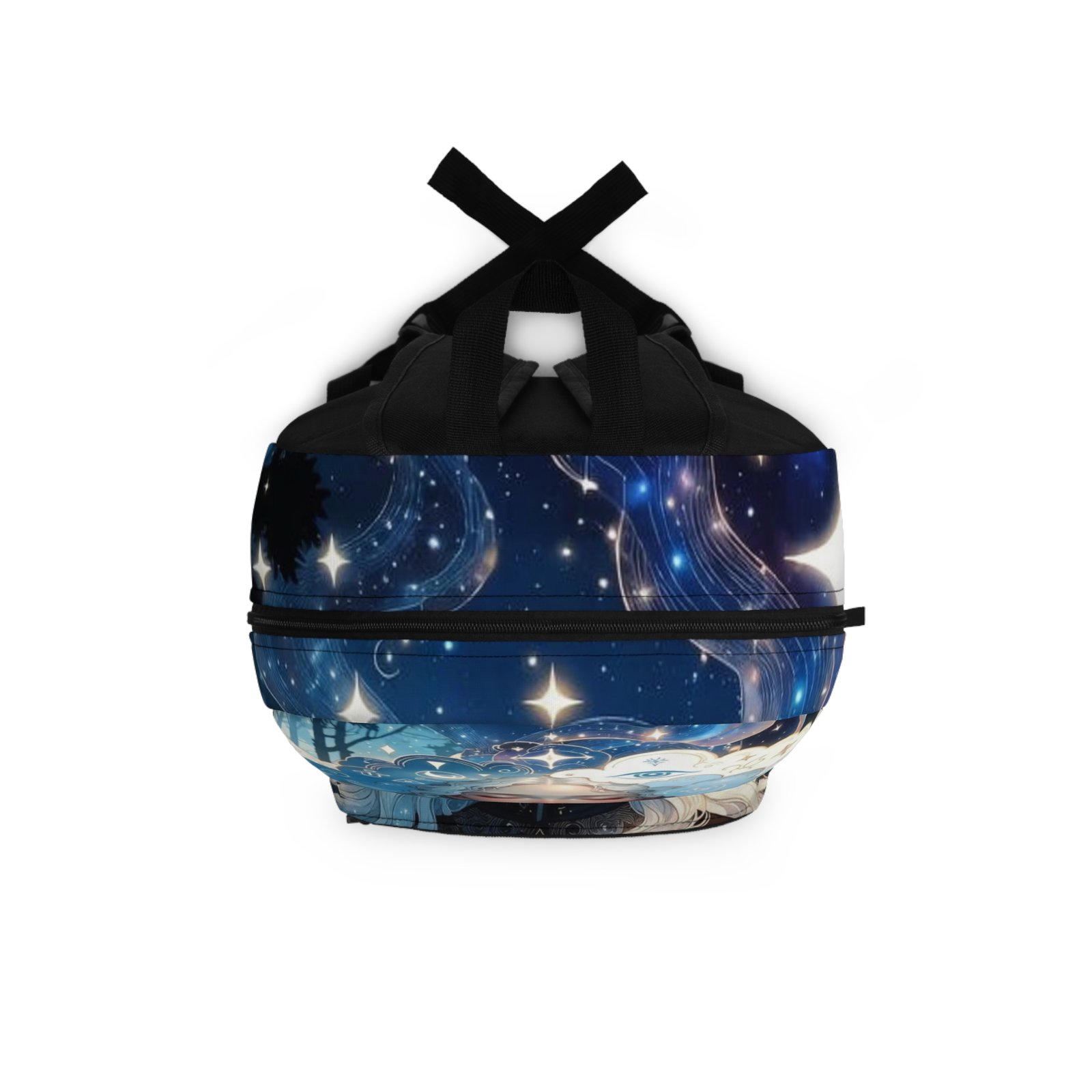 Mystic Dreamer Backpack — Celestial Blue Goddess Art Bag - Image 4