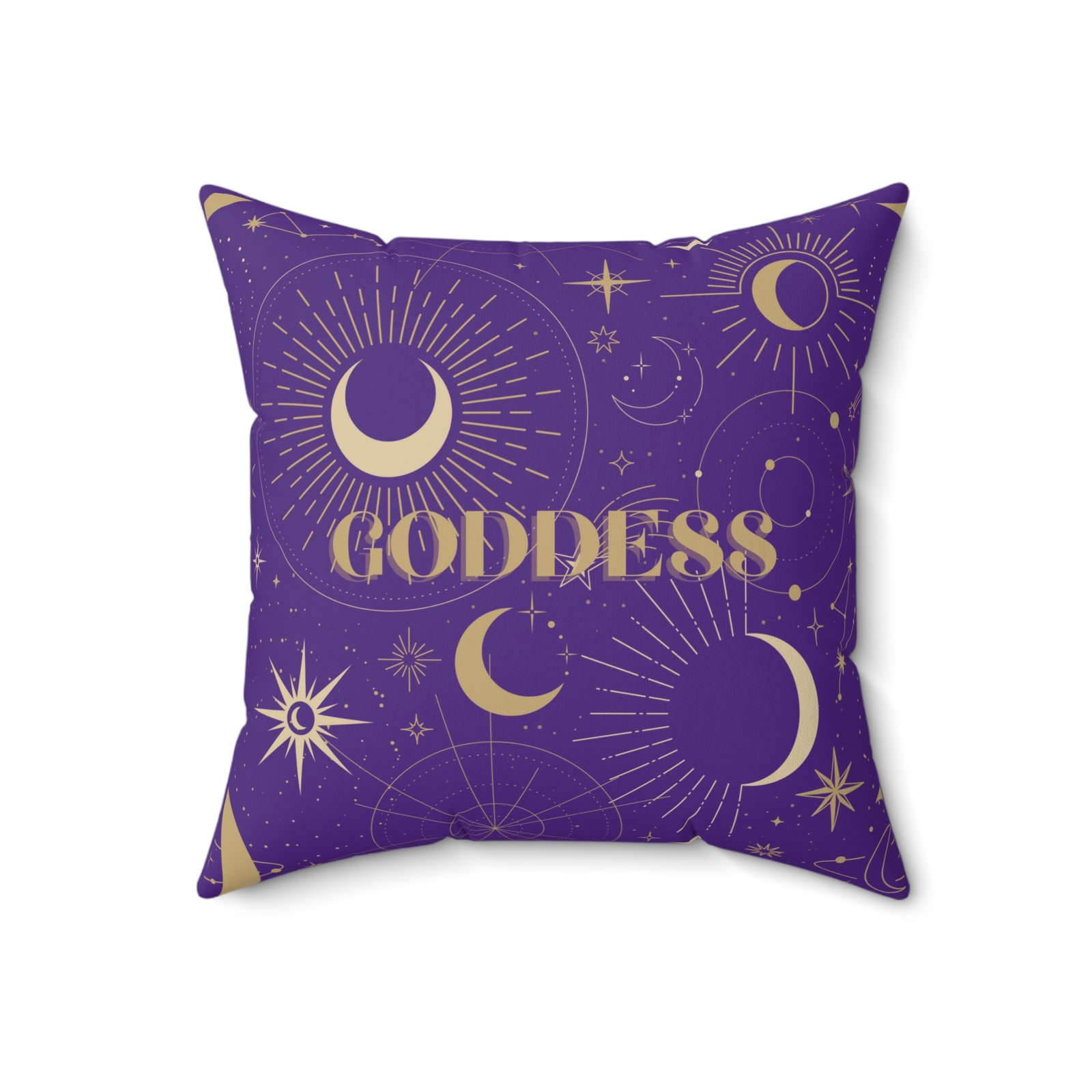 GODDESS in Dark Purple Spun Polyester Square Pillow - Image 8