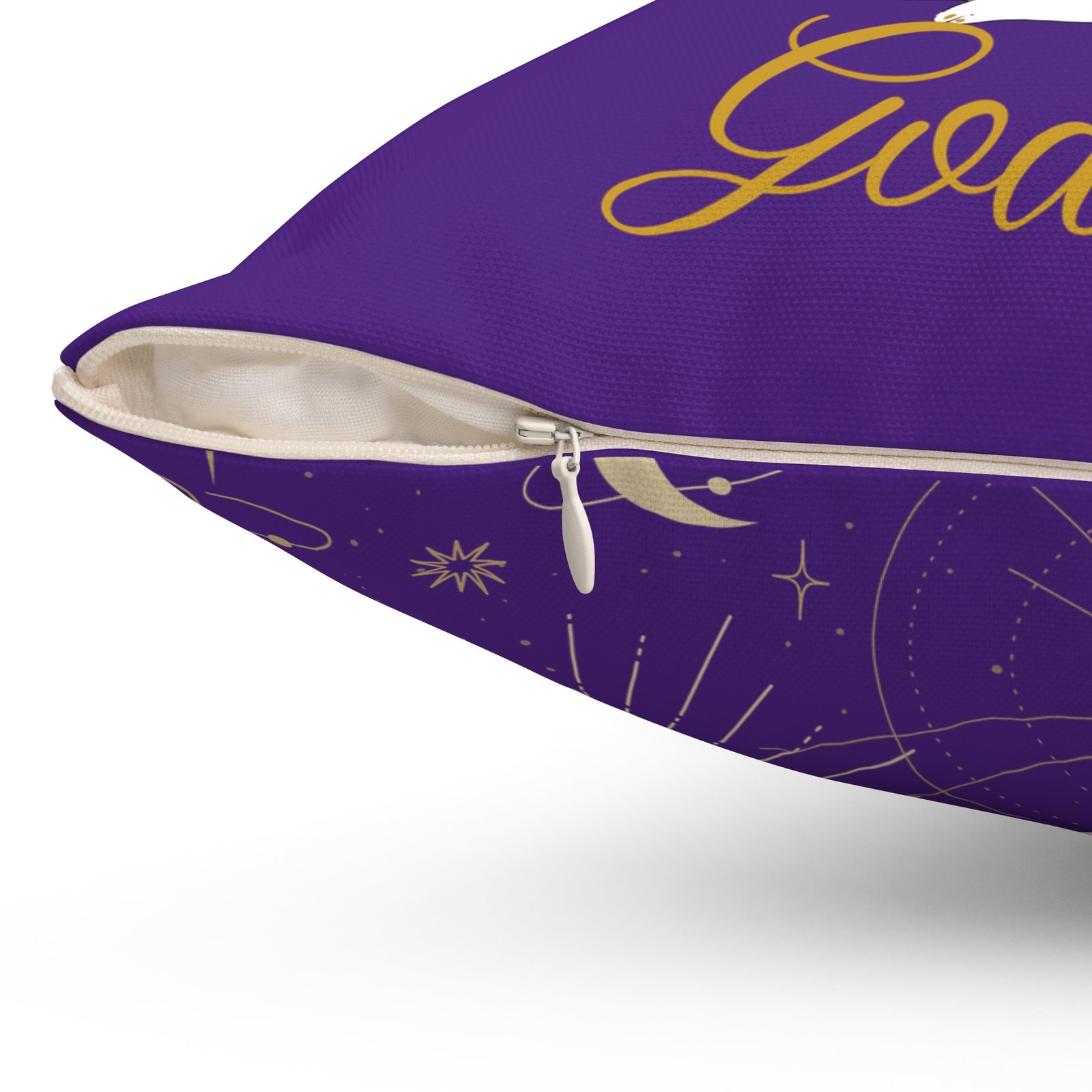 GODDESS in Dark Purple Spun Polyester Square Pillow - Image 9