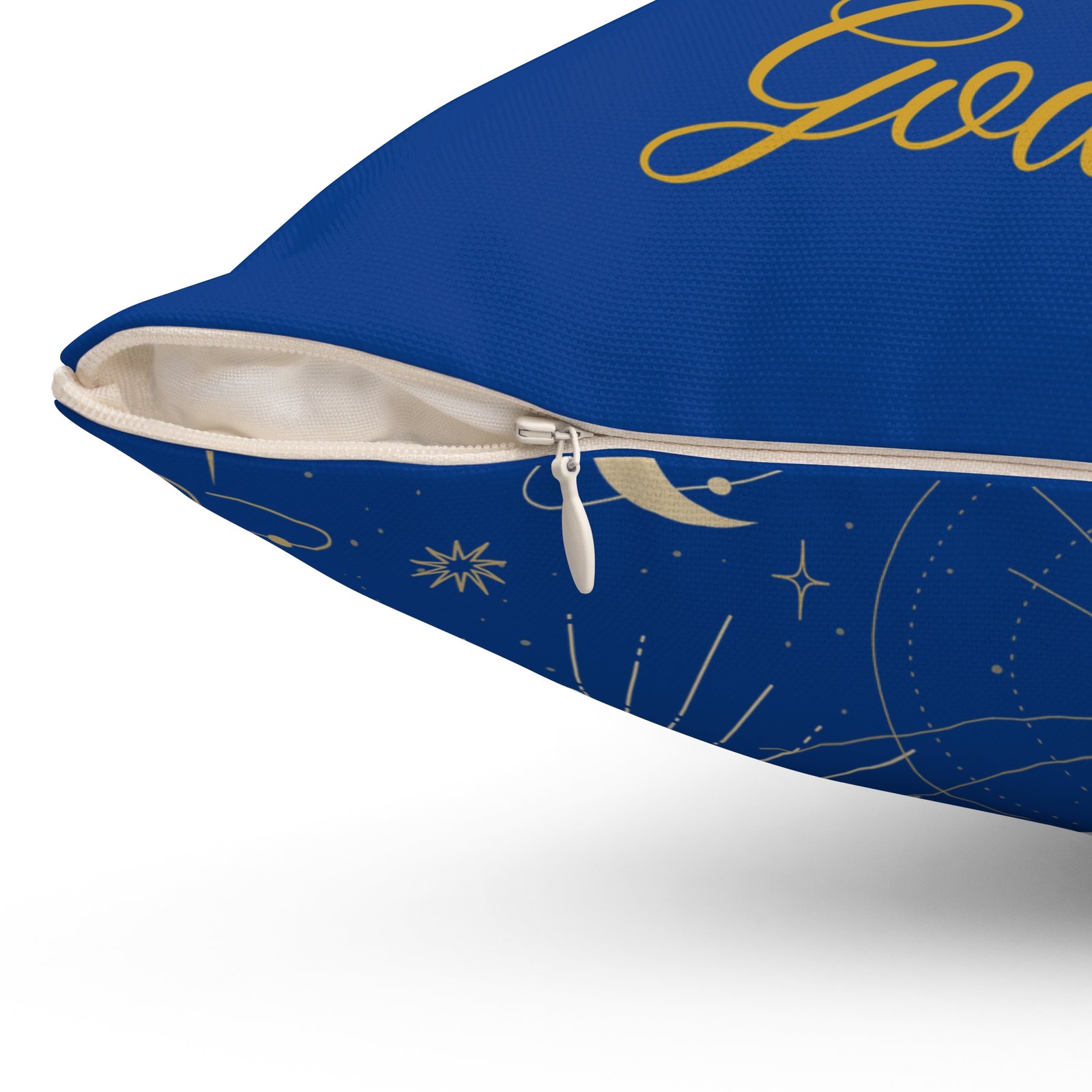 GODDESS in Dark Blue Spun Polyester Square Pillow - Image 9