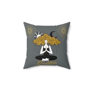 GODDESS in Grey Spun Polyester Square Pillow
