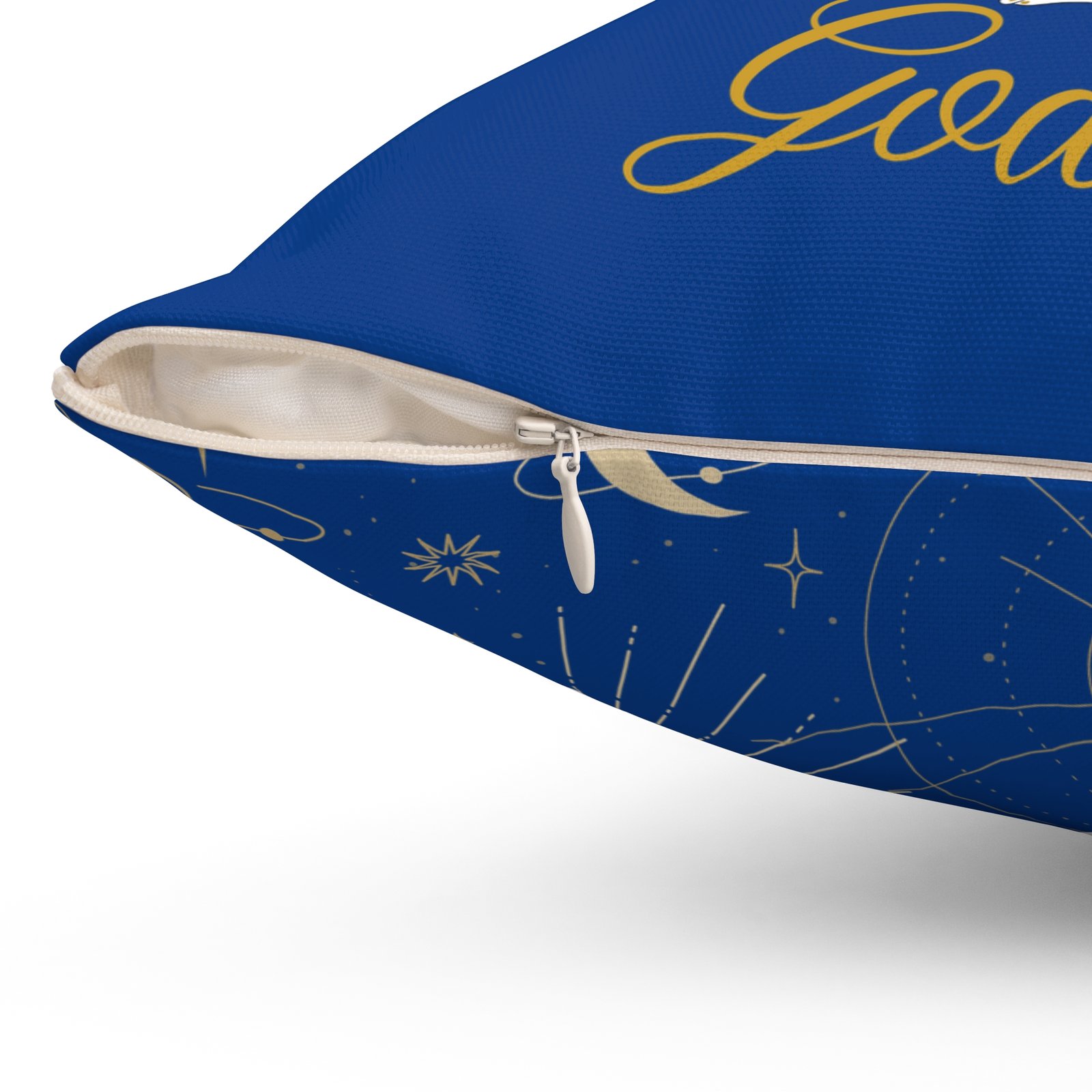 GODDESS in Dark Blue Spun Polyester Square Pillow - Image 6