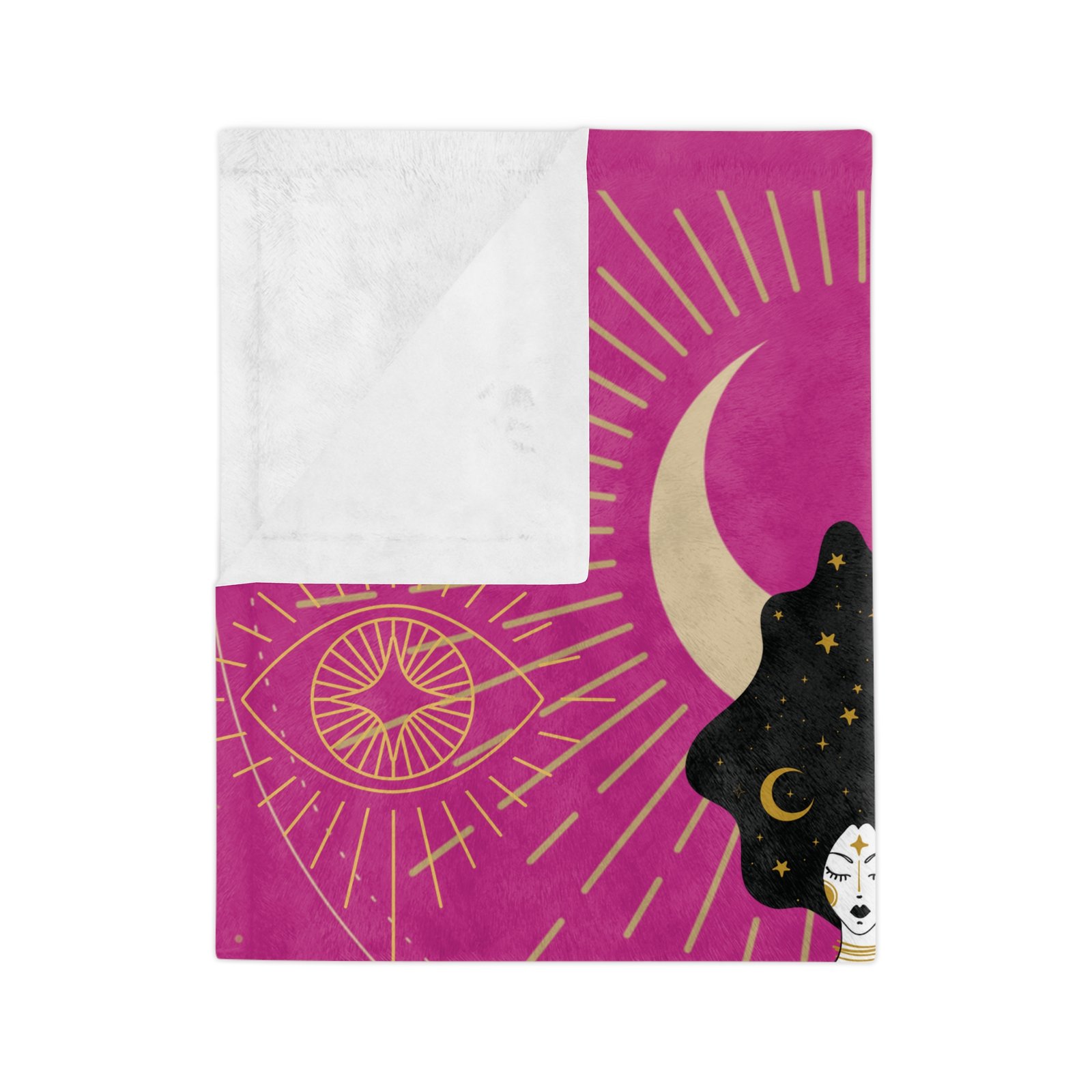 DH GODDESS Bright Pink Velveteen Minky Blanket - Image 3