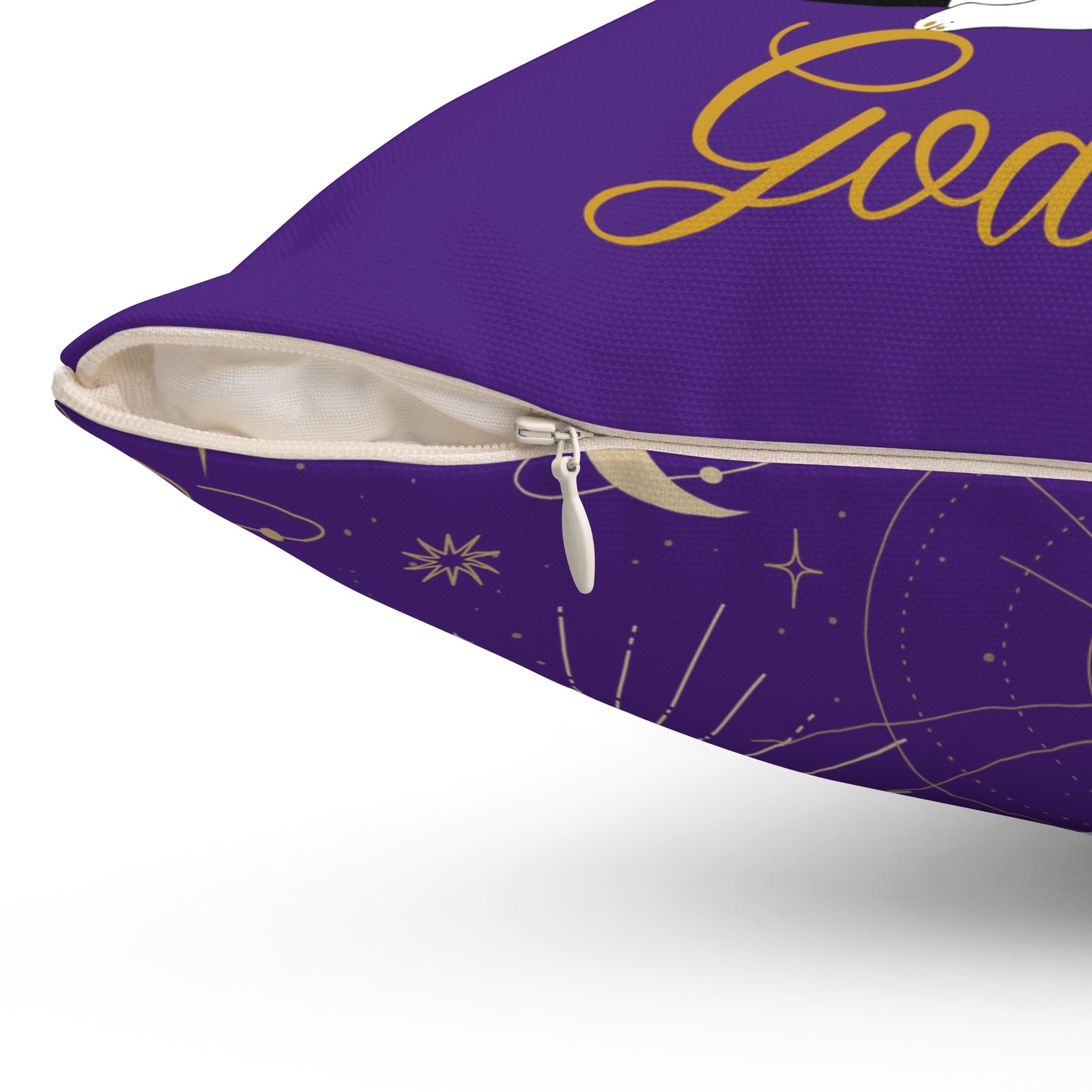 GODDESS in Dark Purple Spun Polyester Square Pillow - Image 6