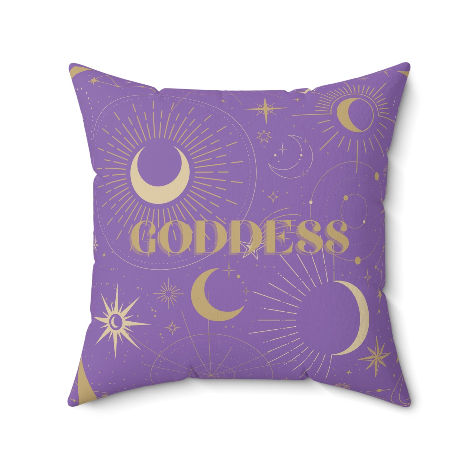 GODDESS in Light Purple Lavender Spun Polyester Square Pillow - Image 11