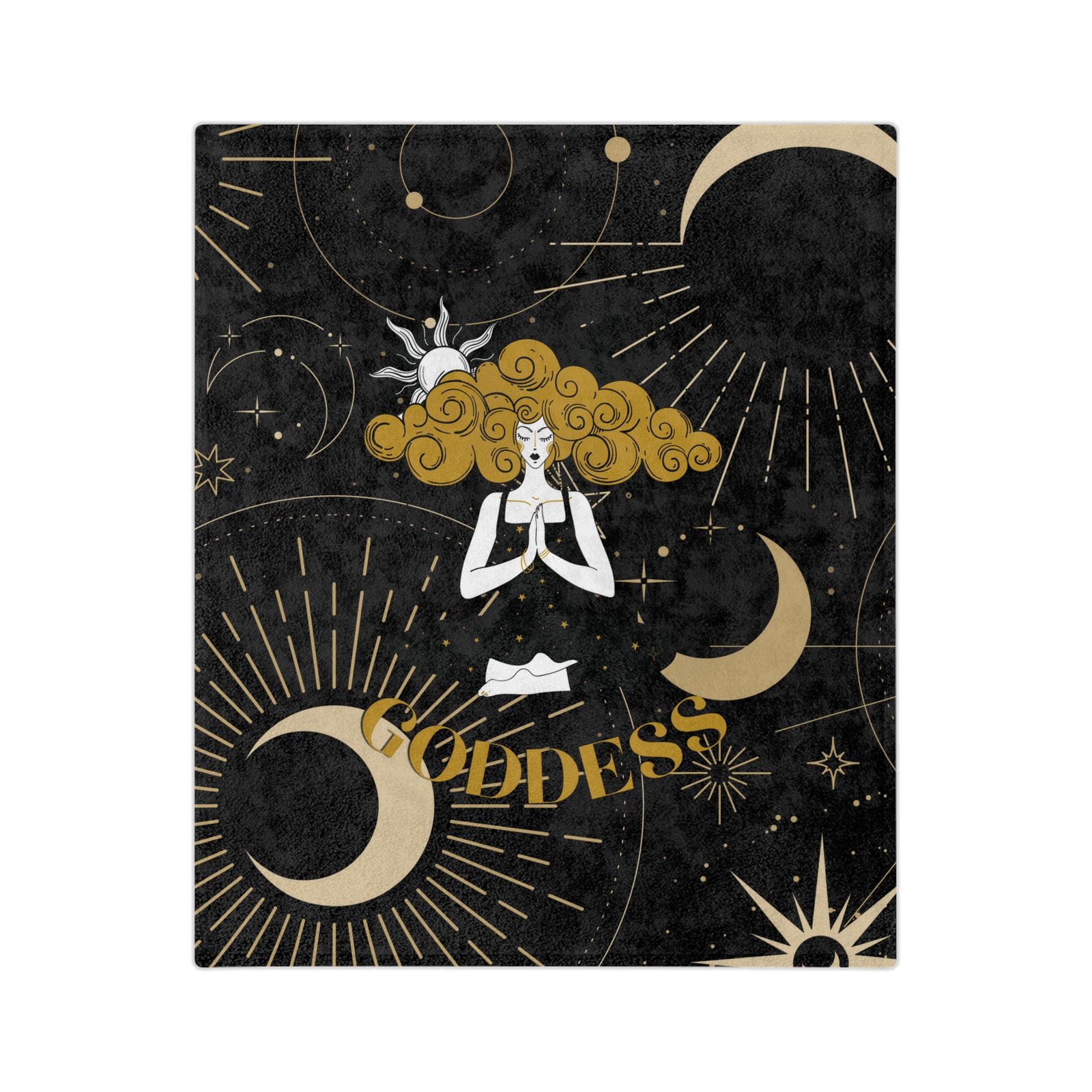 GODDESS Black Velveteen Minky Blanket - Image 5