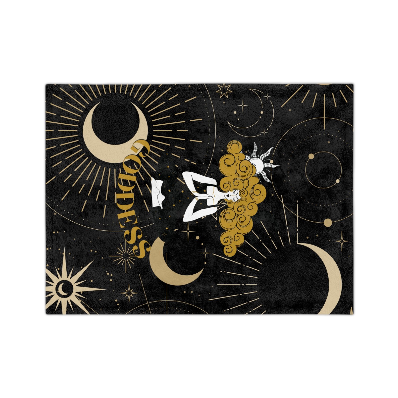 GODDESS Black Velveteen Minky Blanket - Image 2