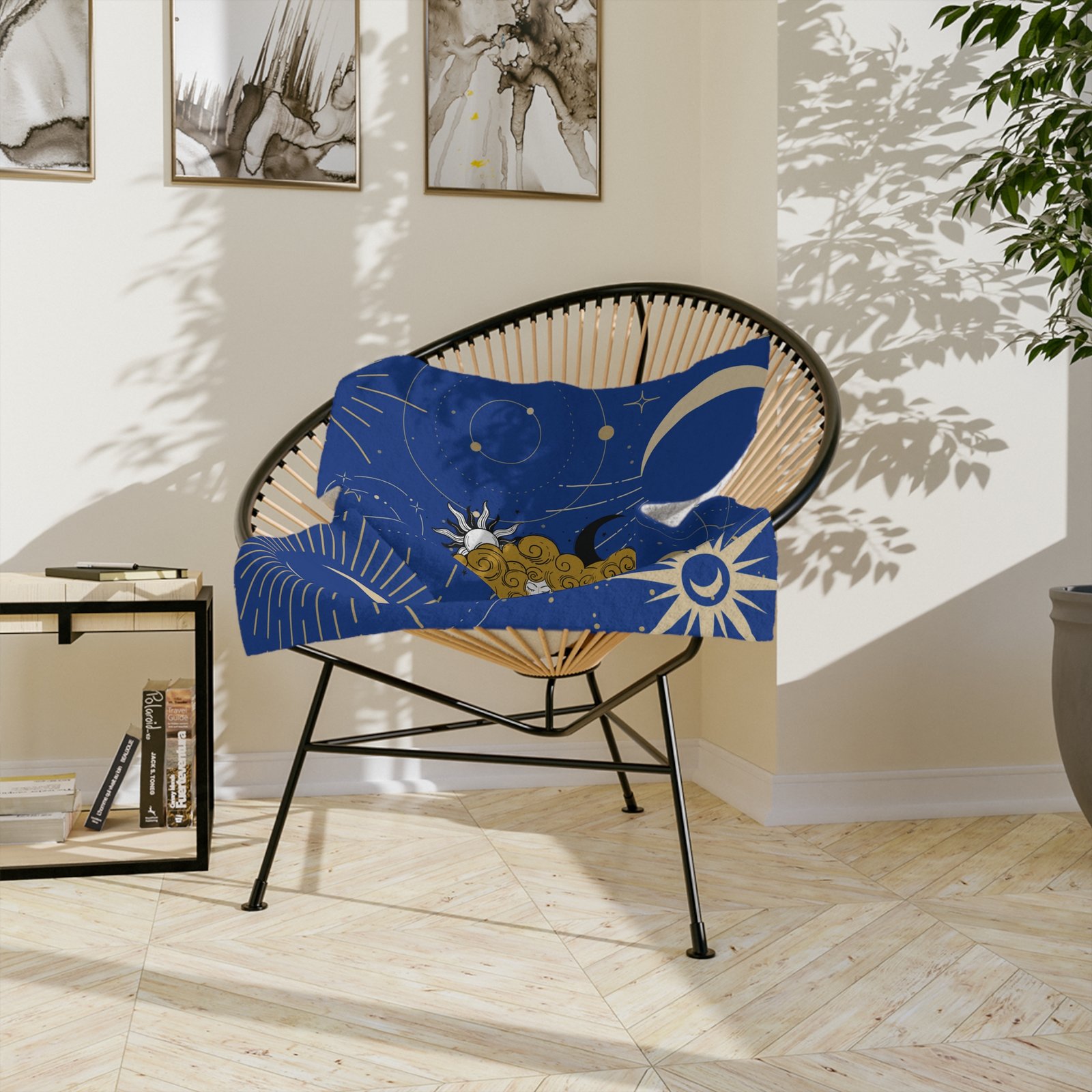 GODDESS Dark Blue Velveteen Minky Blanket - Image 4