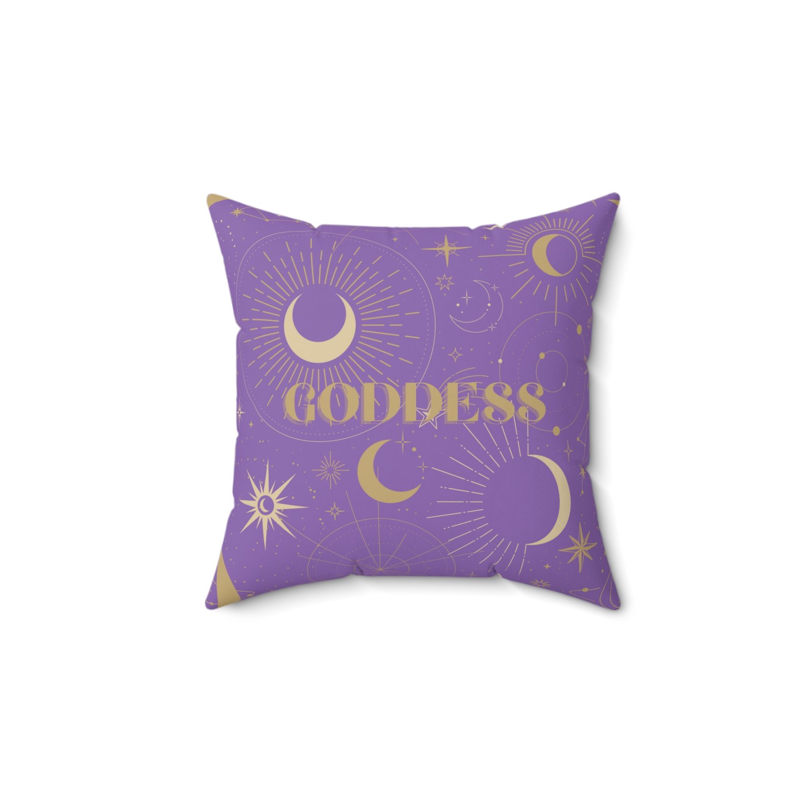 GODDESS in Light Purple Lavender Spun Polyester Square Pillow - Image 2