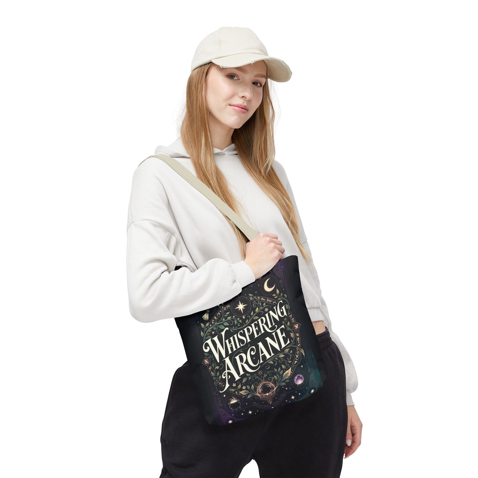 Arcane Whisper Tote Bag — Mystical Tarot & Moonlight All-Over Print - Image 31