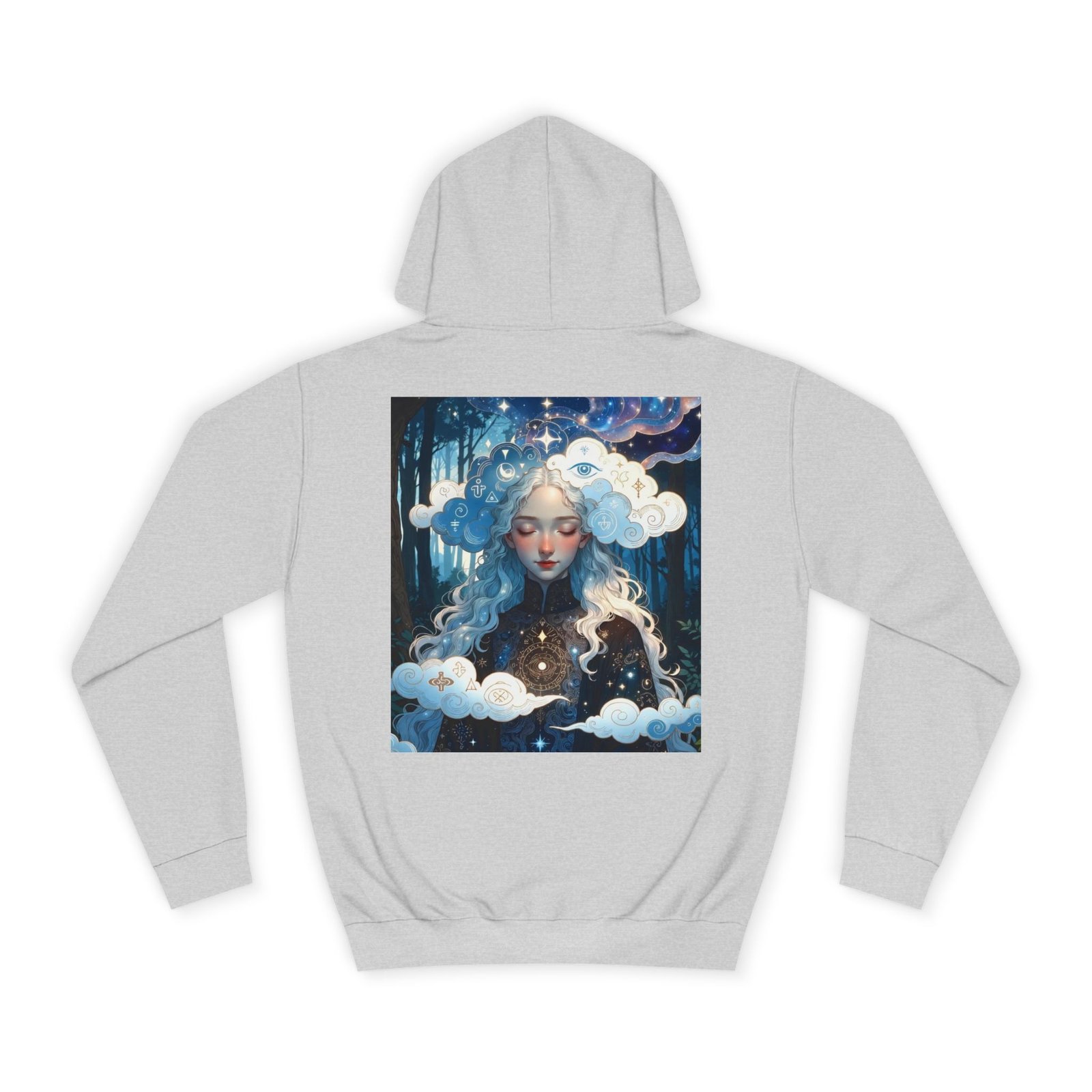 Celestial Dreamer Hoodie — Ethereal Moon & Clouds Art Sweatshirt - Image 14