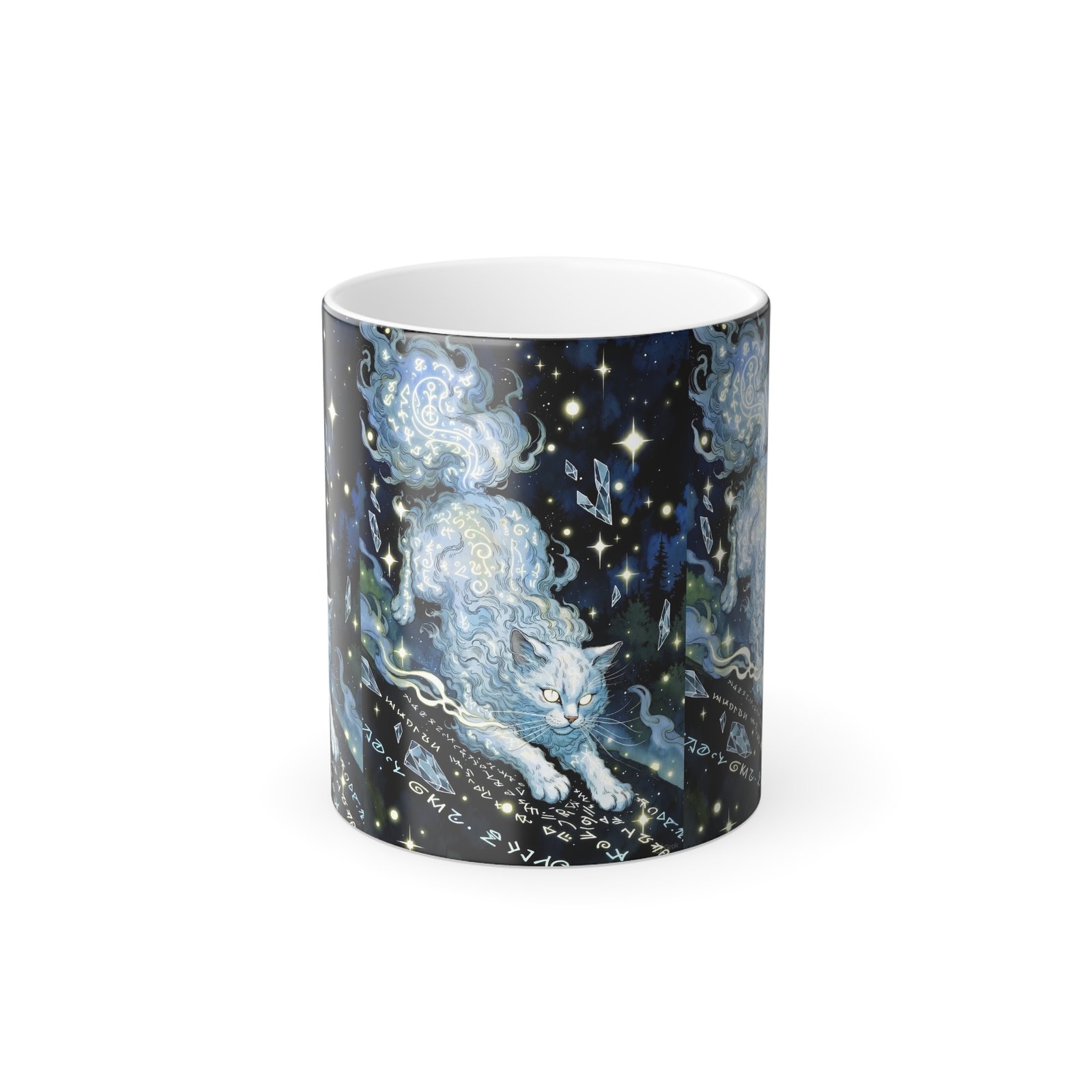 Mystical Cloud Cat Color Morphing Mug, 11oz - Image 3