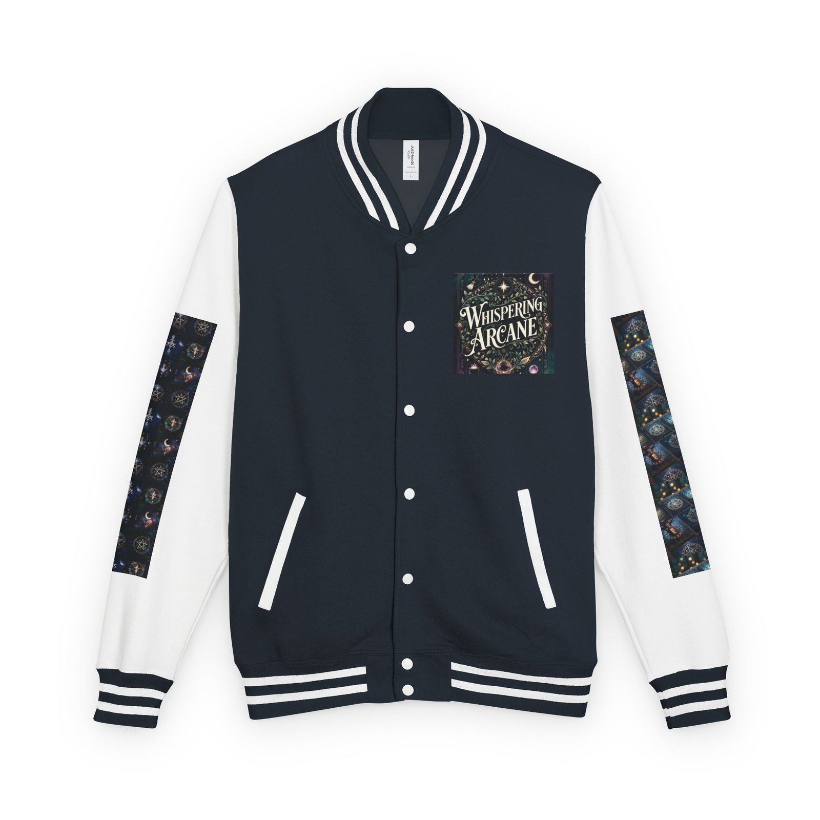 Letterman Jacket — Whispering Arcane Graphic Varsity Jacket Unisex - Image 31