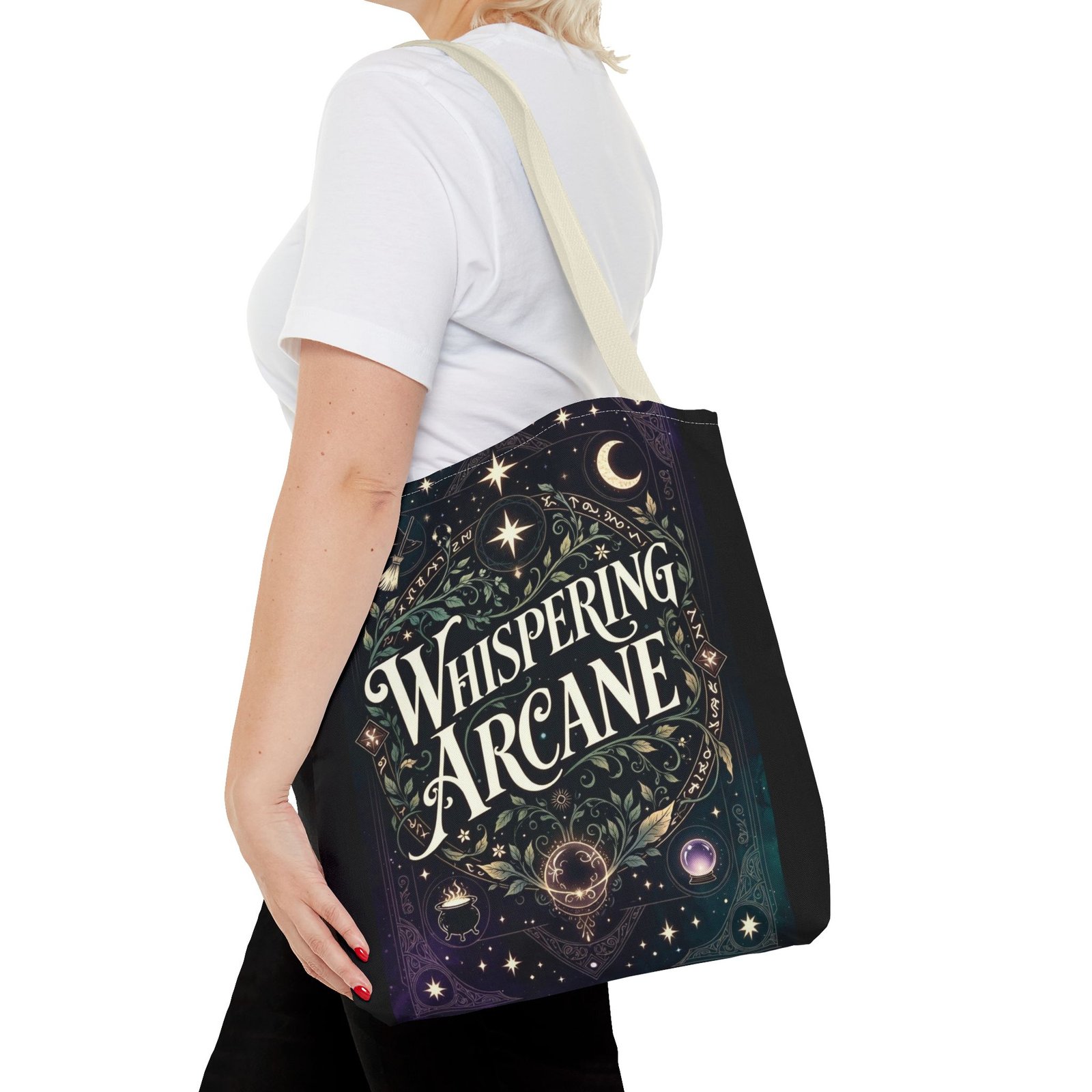 Arcane Whisper Tote Bag — Mystical Tarot & Moonlight All-Over Print - Image 68