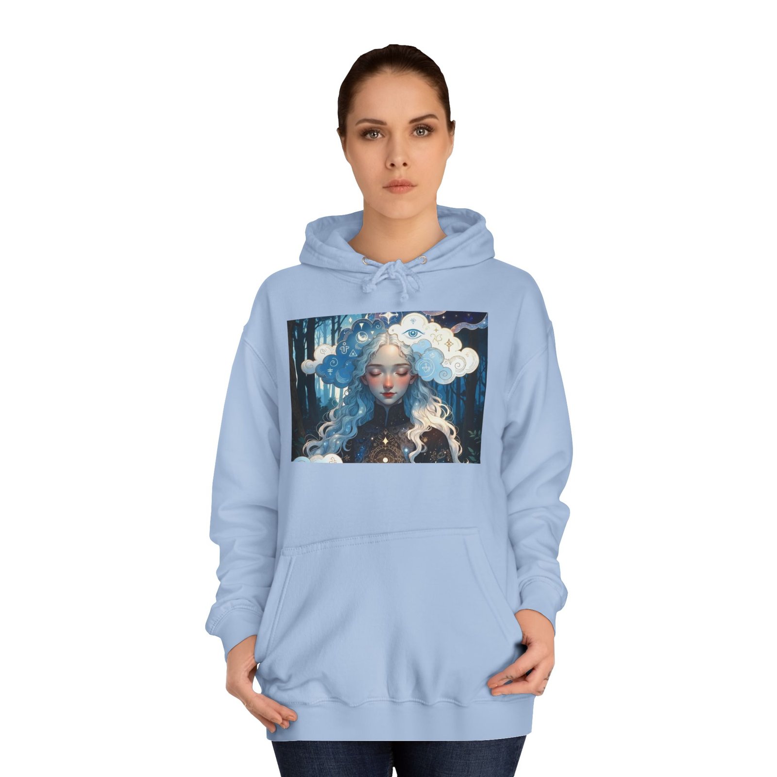 Celestial Dreamer Hoodie — Ethereal Moon & Clouds Art Sweatshirt - Image 32