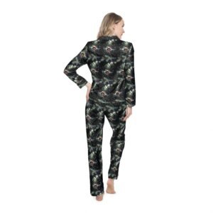 Galaxy Night Satin Pajama Set — Women's Luxurious Printed Sleepwear