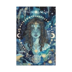 Mystic Moon Goddess Canvas Print — Whispering Arcane Wall Art