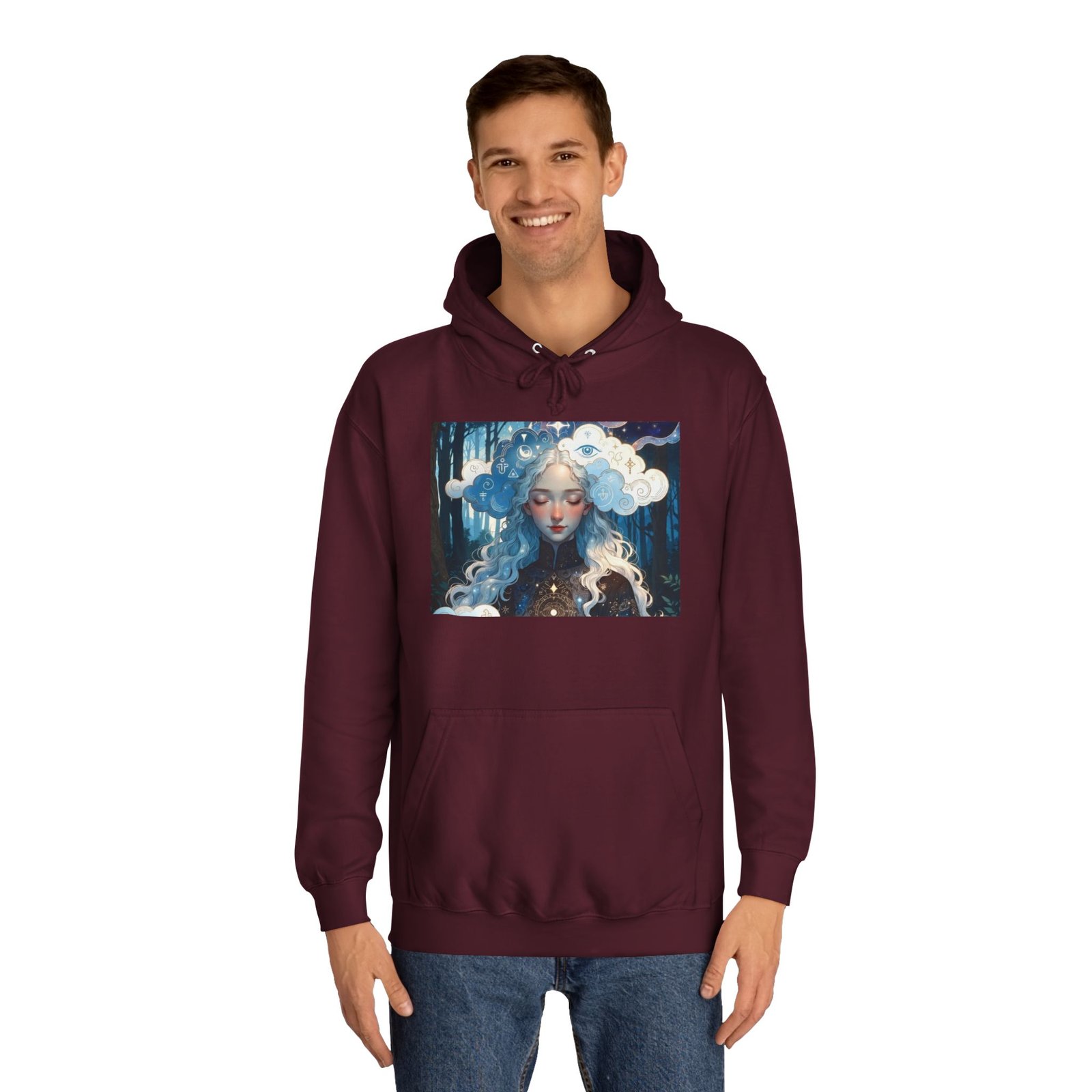 Celestial Dreamer Hoodie — Ethereal Moon & Clouds Art Sweatshirt - Image 55
