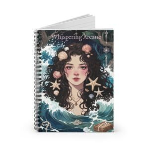Mermaid Seashell Spiral Notebook — Ruled Journal with 'Whispering Arcane' Art