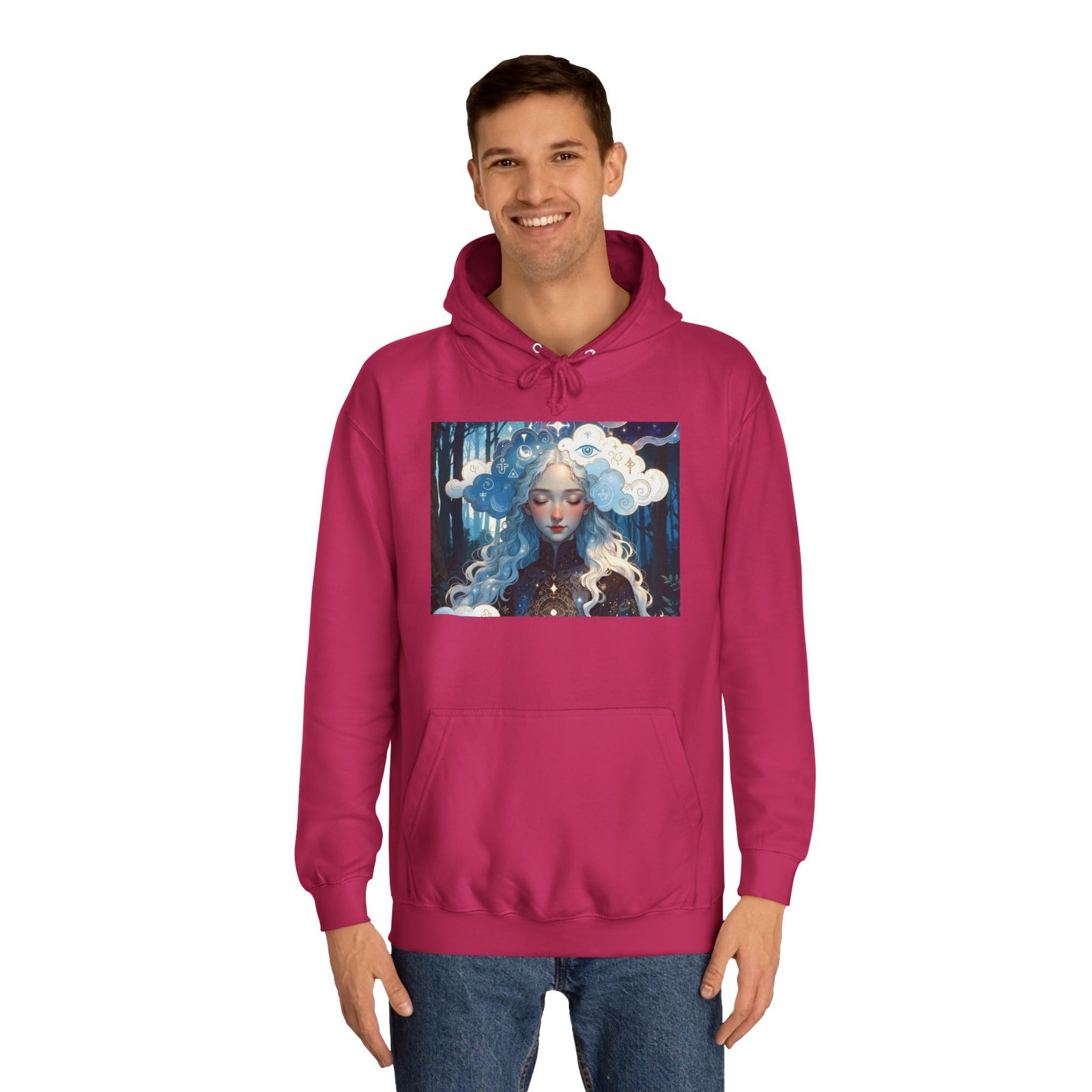 Celestial Dreamer Hoodie — Ethereal Moon & Clouds Art Sweatshirt - Image 51