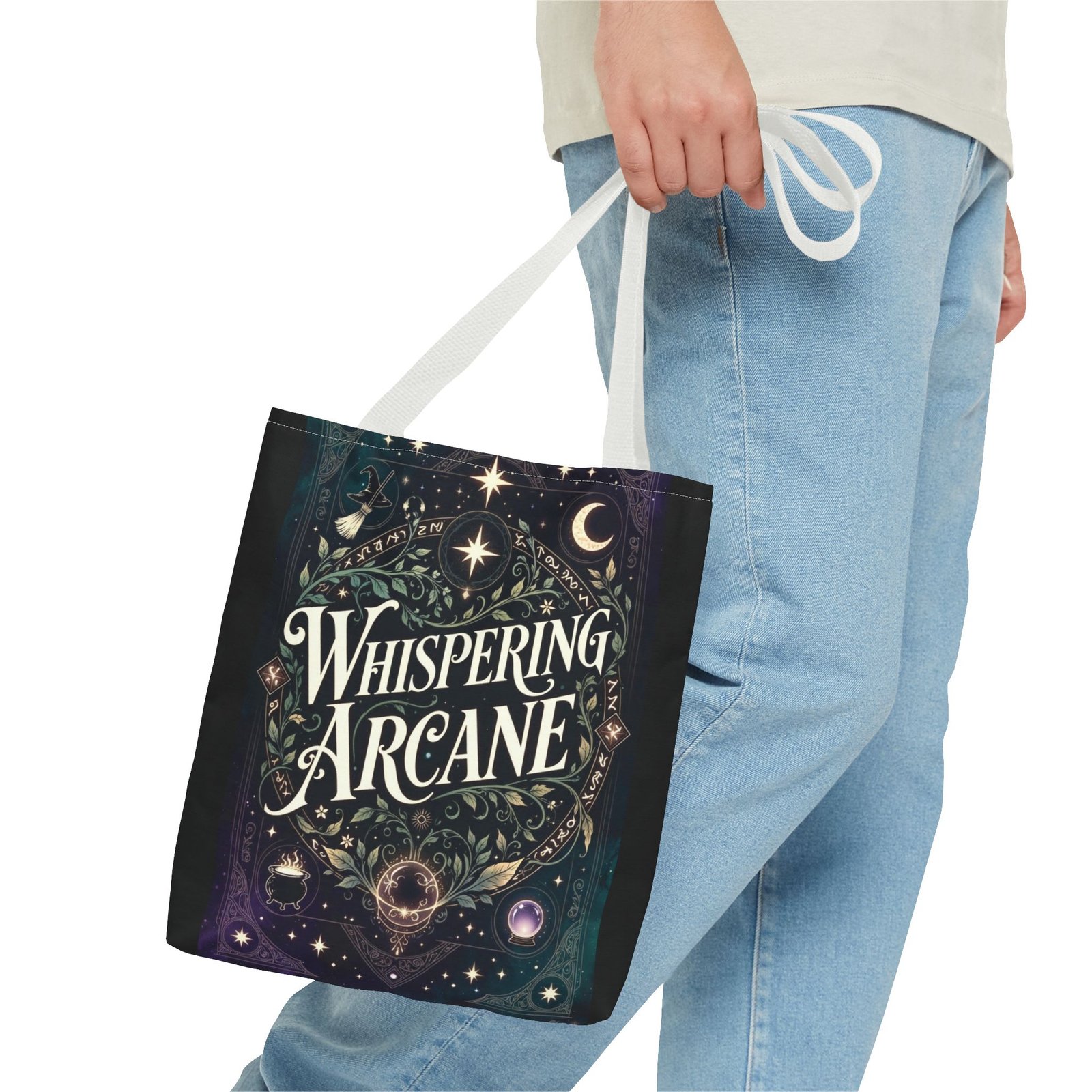 Arcane Whisper Tote Bag — Mystical Tarot & Moonlight All-Over Print - Image 19