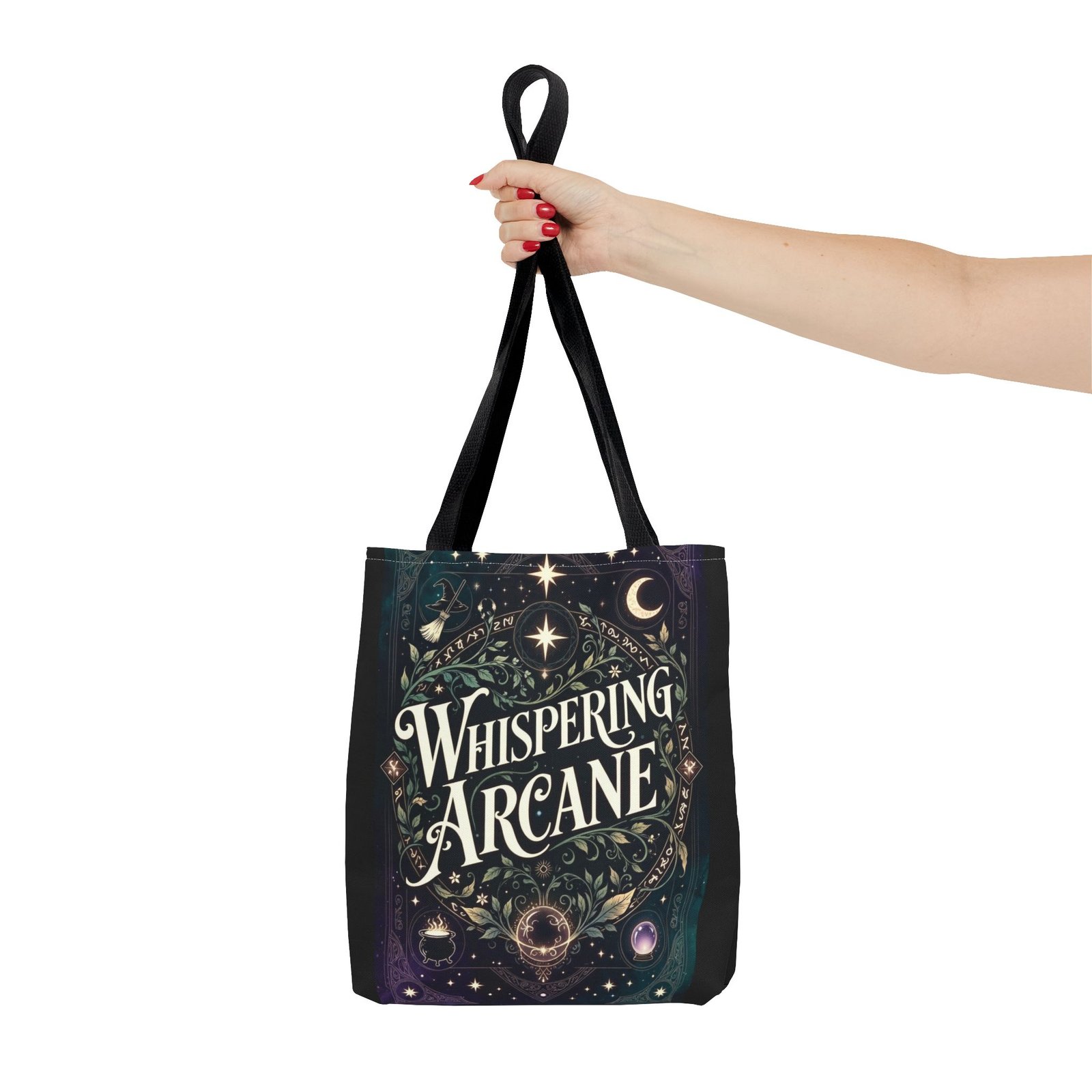 Arcane Whisper Tote Bag — Mystical Tarot & Moonlight All-Over Print - Image 5