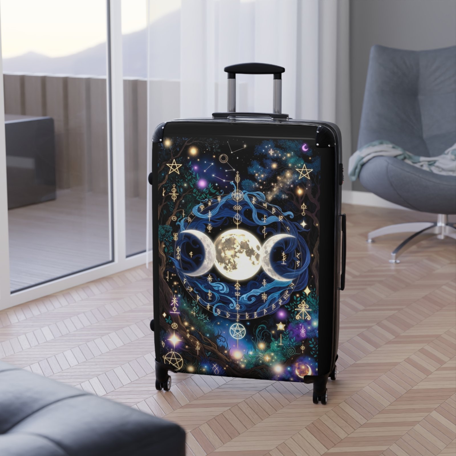 Triple Moon Luggage — Mystical Moon Phases Suitcase - Image 16