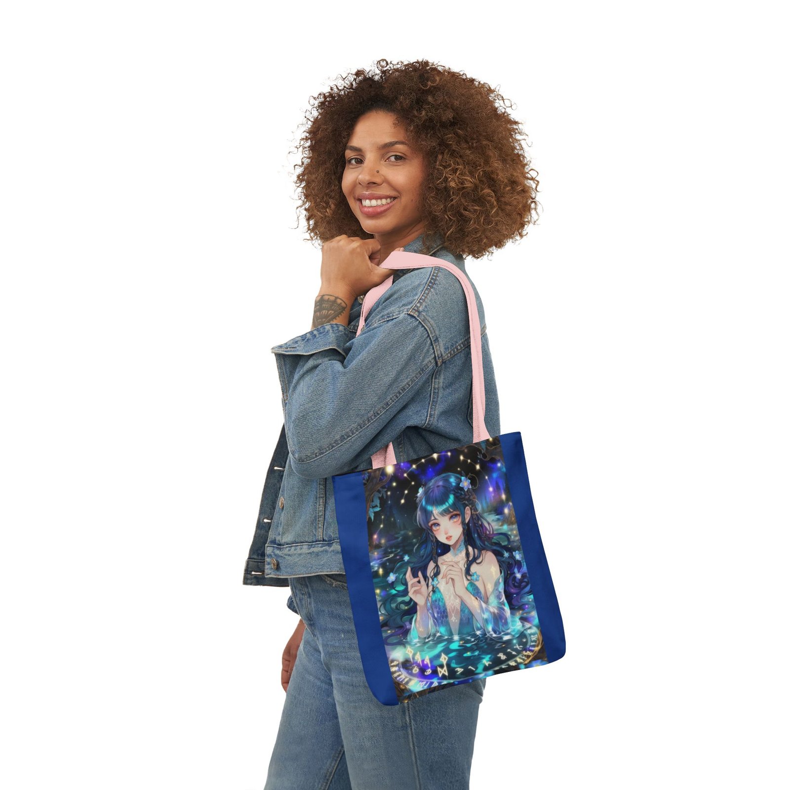 Mystic Mermaid Canvas Tote — Anime Galaxy Illustration Bag - Image 19